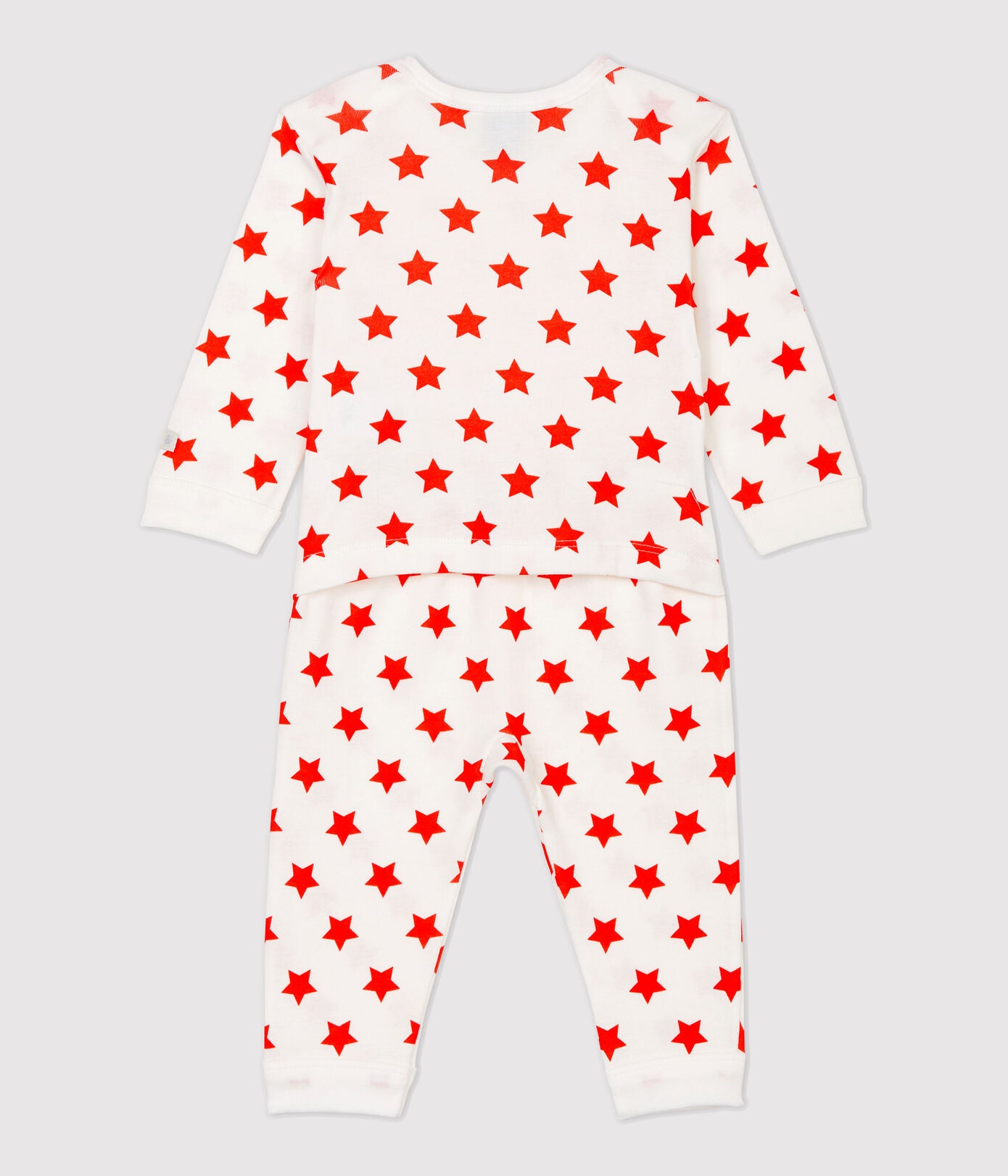 Baby Boys & Girls White Stars Cotton Babysuit