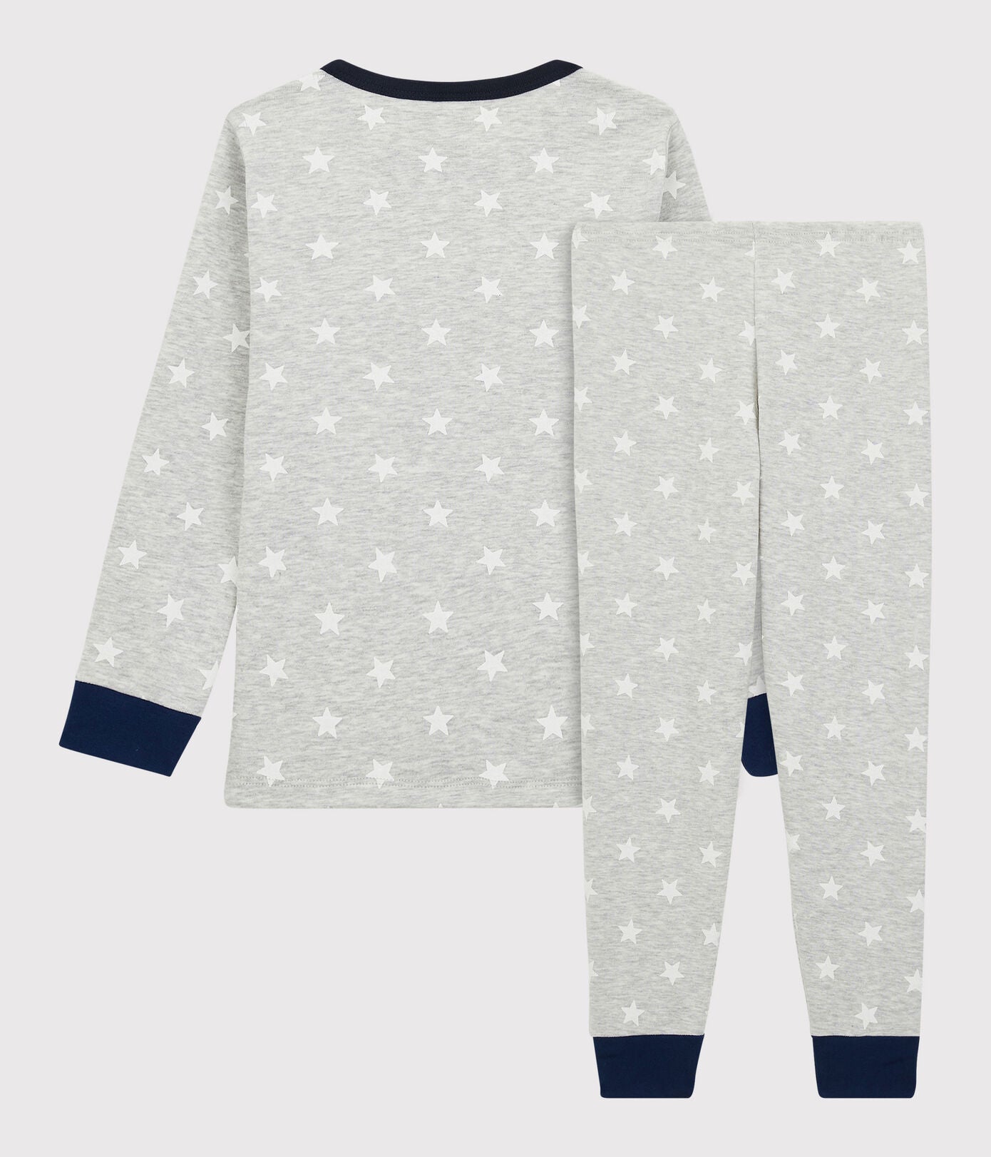 Boys Grey Stars Cotton Nightwear Set