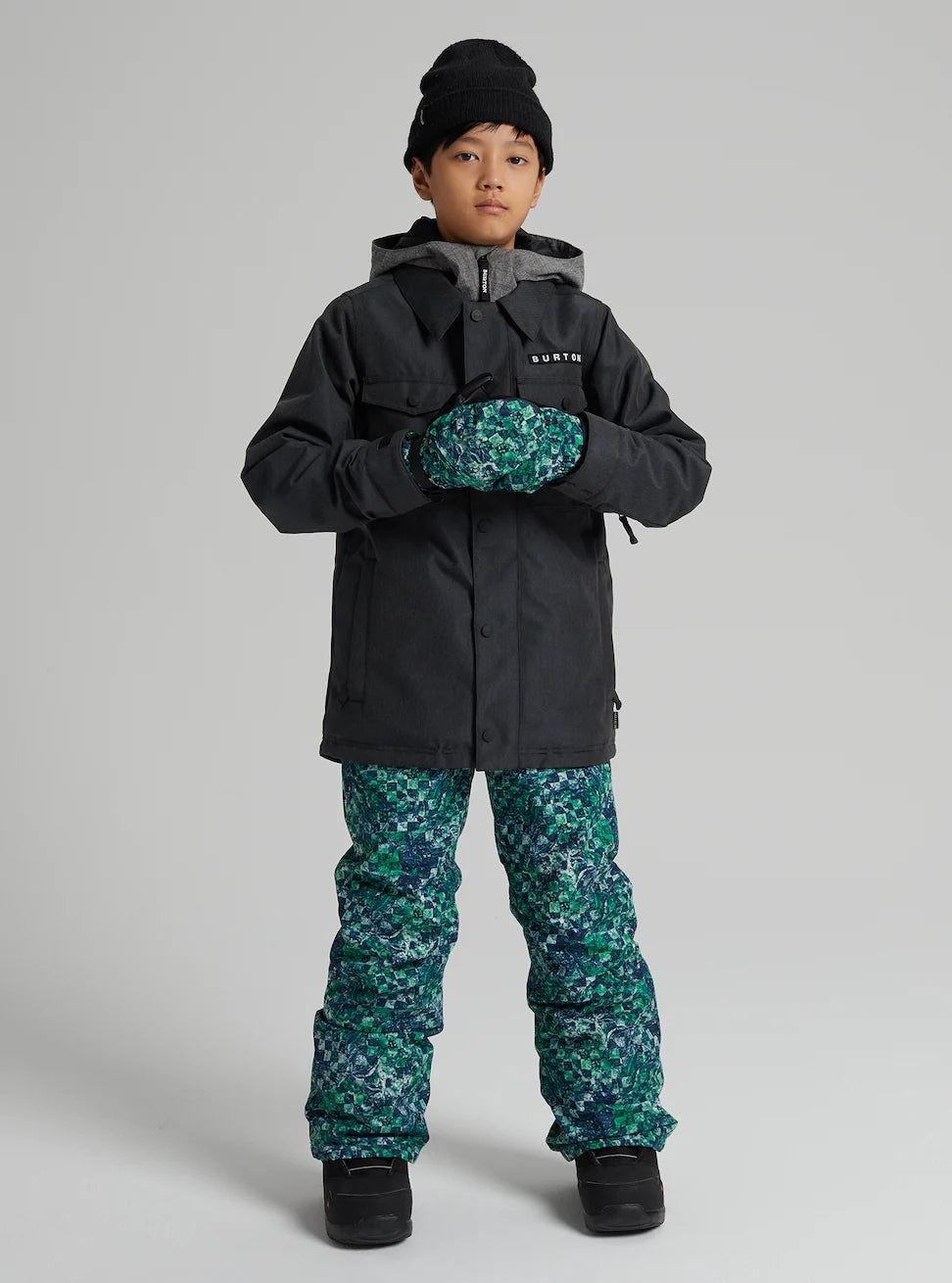 Boys & Girls Black Ski Jacket