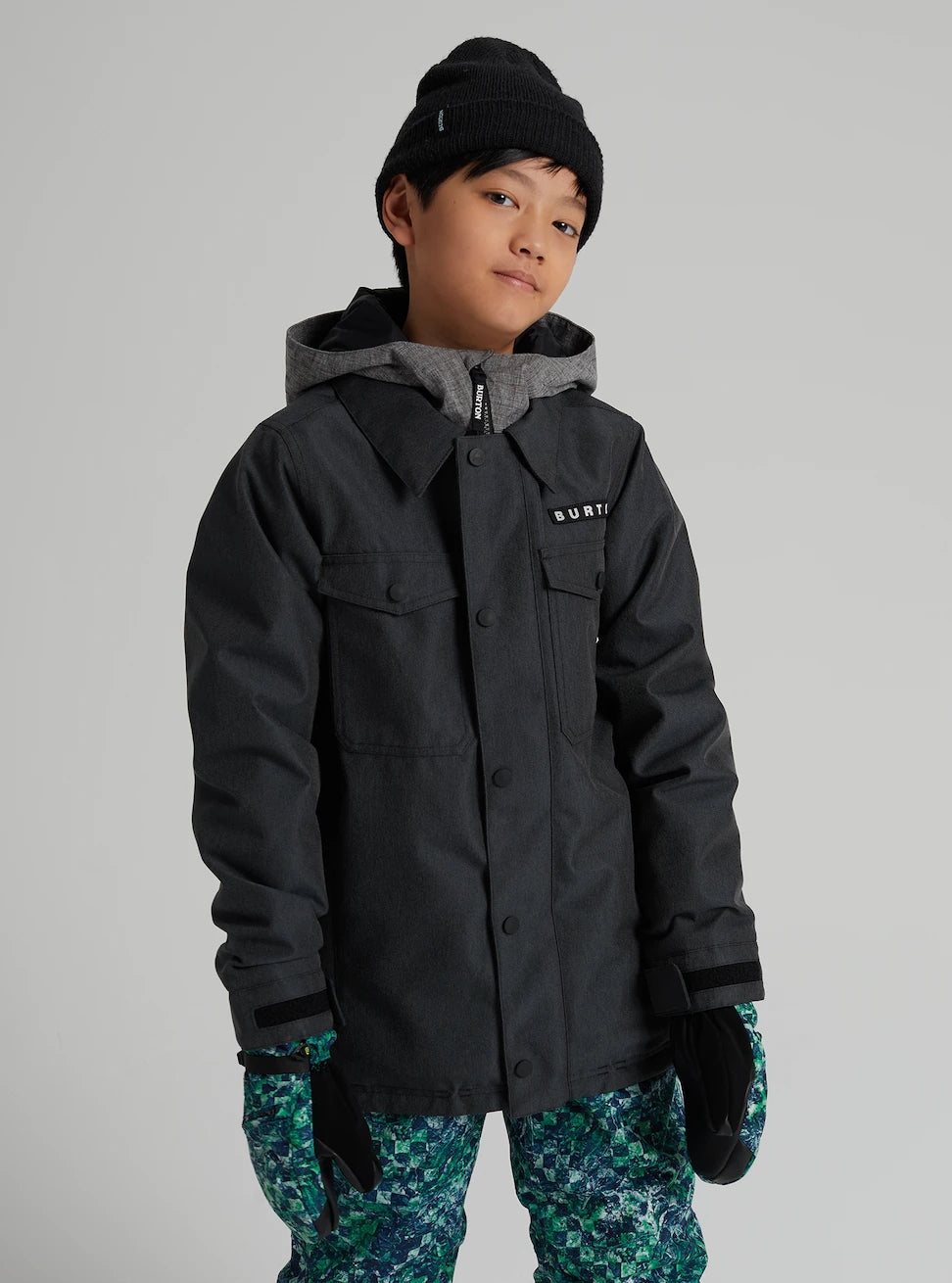 Boys & Girls Black Ski Jacket