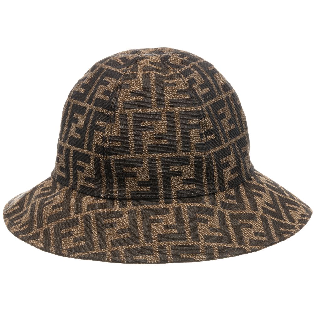 Boys & Girls Brown FF Logo Bucket Hat