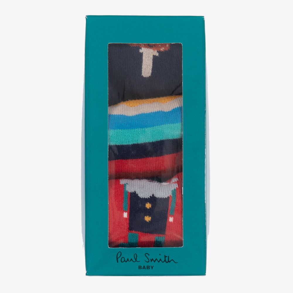 Baby Boys Multicolor Cotton Socks (3 Pack)