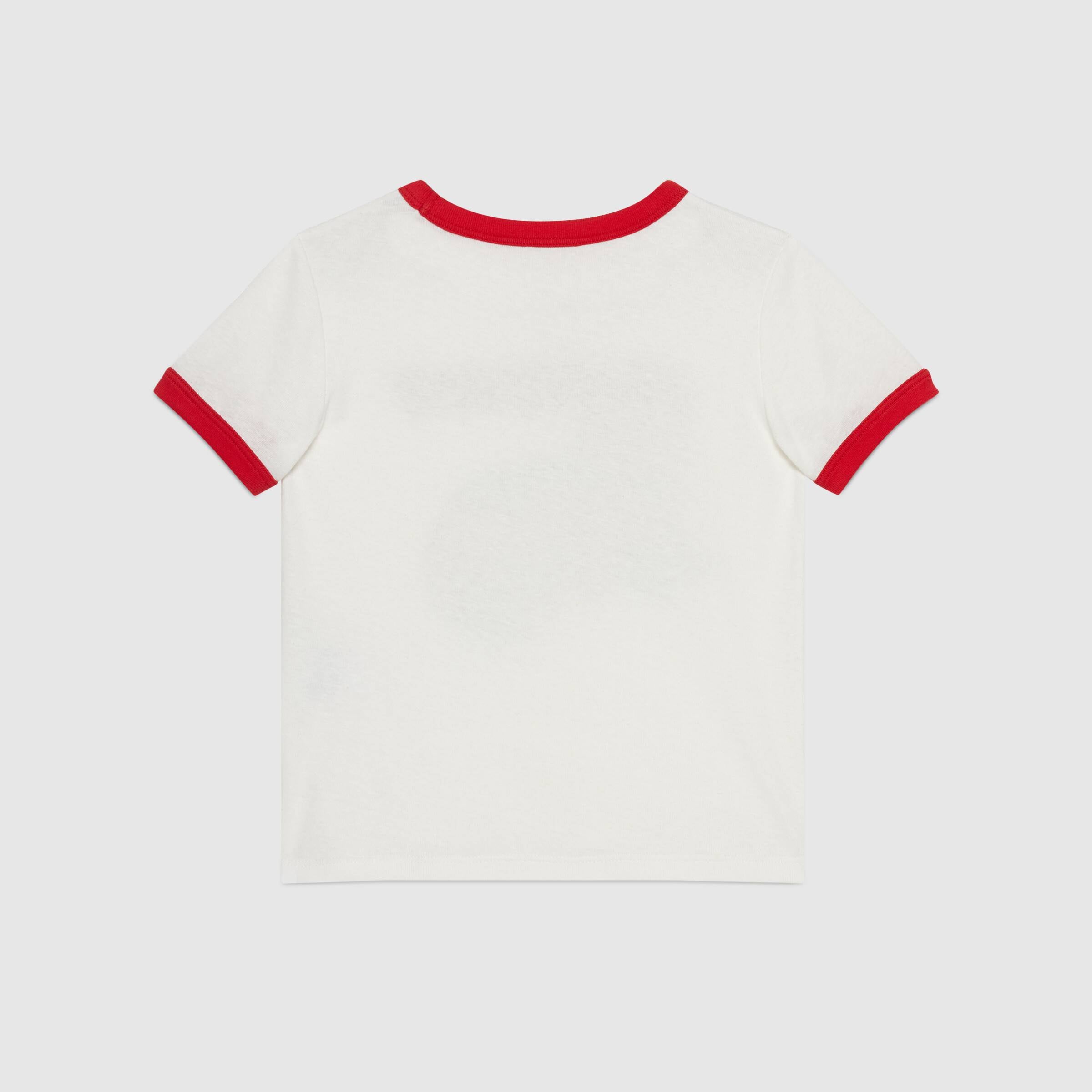 Boys & Girls White Cat Cotton T-Shirt