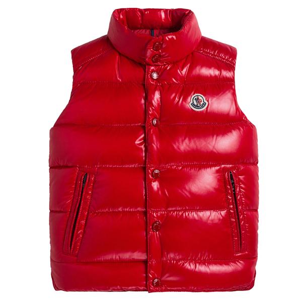 Boys & Girls Red "Tib" Down Padded Gilet