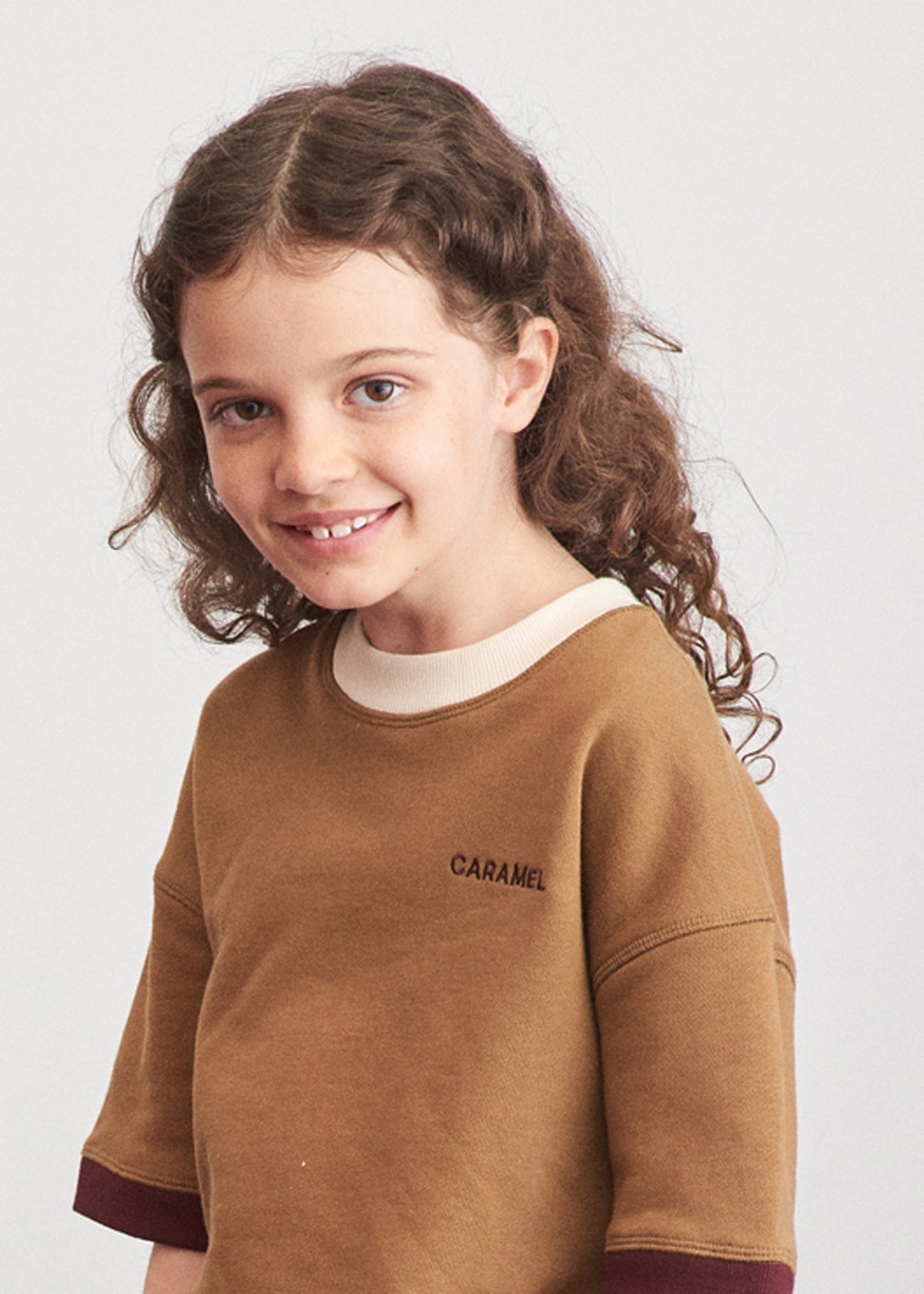 Boys & Girls Caramel Cotton T-Shirt