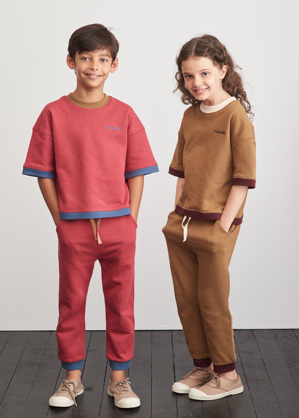 Boys & Girls Caramel Cotton Trousers