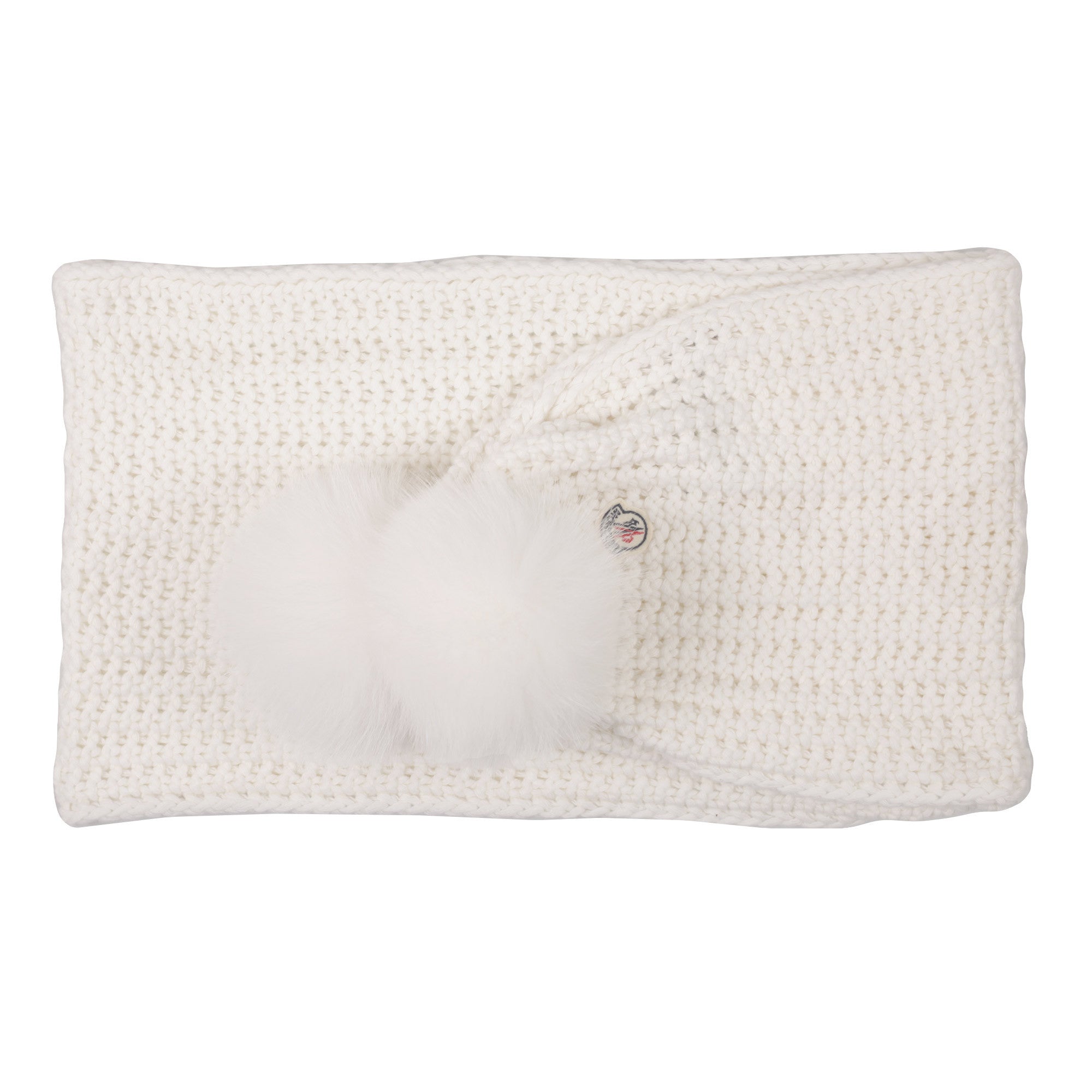 Boys & Girls White Wool Scarf With Fur Pom-Pom - CÉMAROSE | Children's Fashion Store - 3