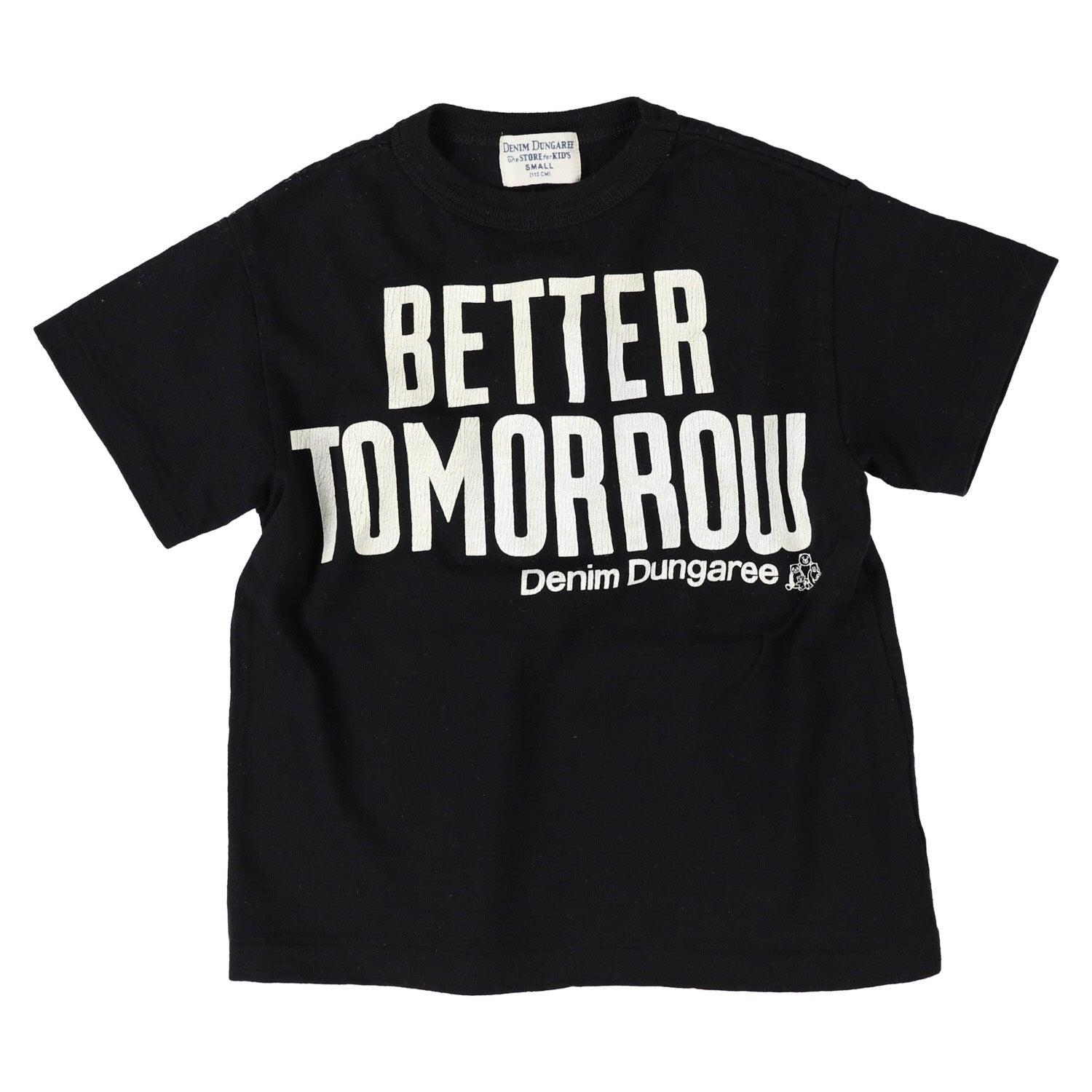 Boys & Girls Black Cotton T-Shirt