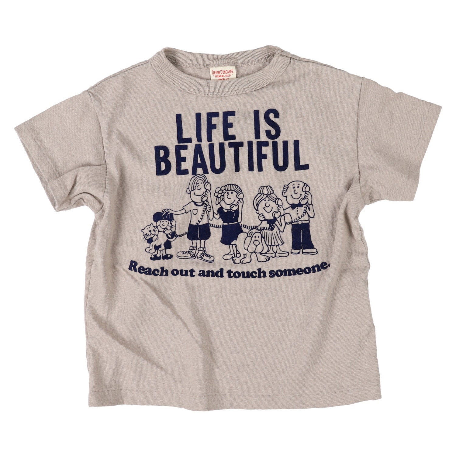 Boys & Girls Grey Cotton T-Shirt