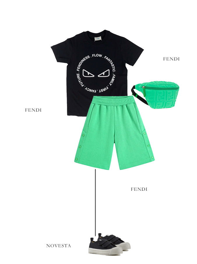 Boys & Girls Black Cotton T-Shirt