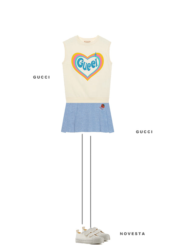 Boys & Girls White Cotton Sleeveless T-shirt