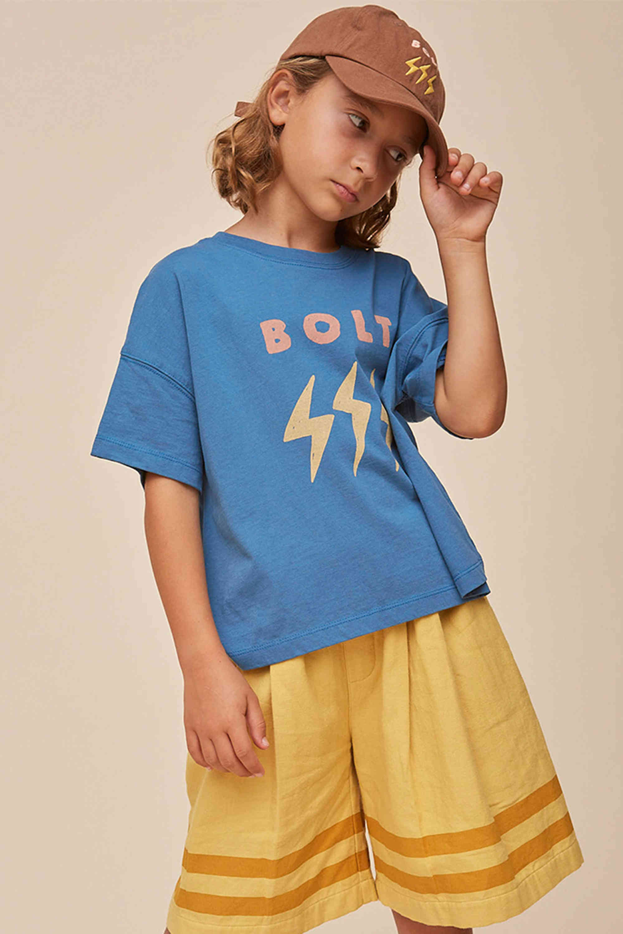 Boys & Girls Blue Cotton T-Shirt