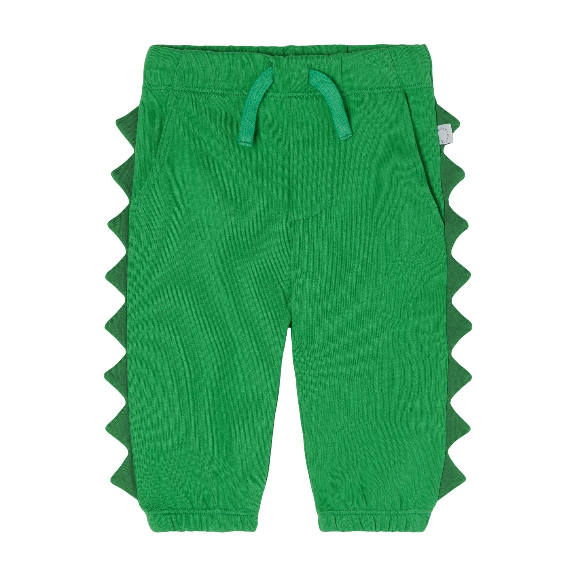 Baby Boys & Girls Green Cotton Trousers