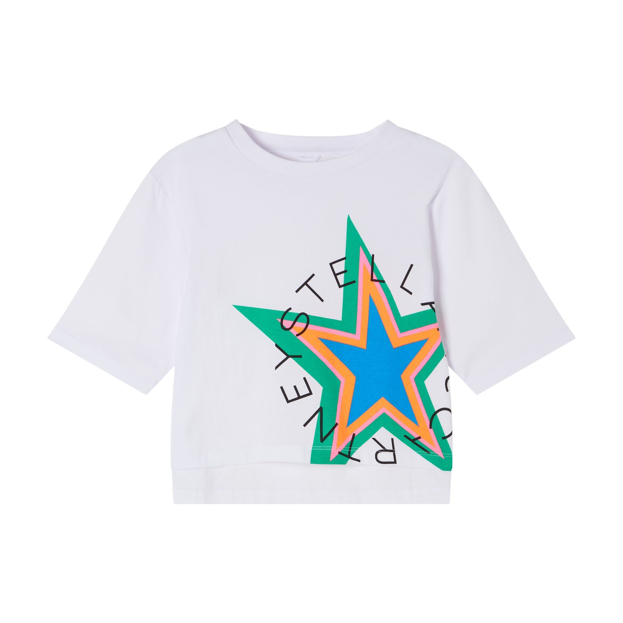 Boys & Girls White Logo Cotton T-Shirt