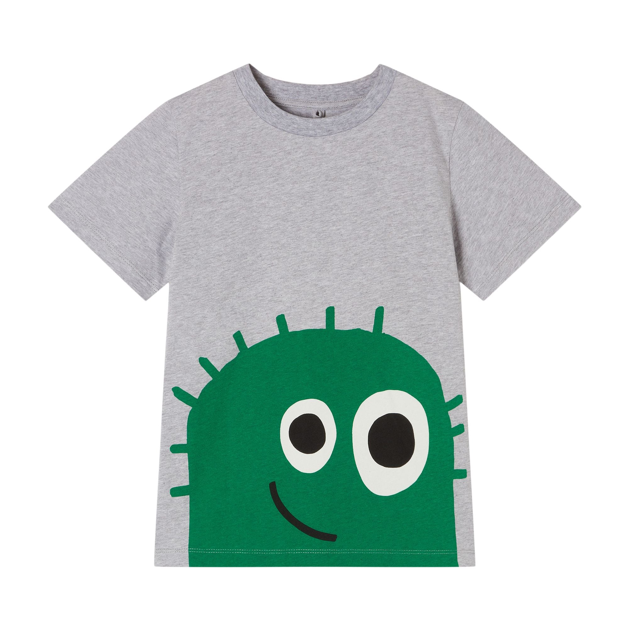 Boys & Girls Grey Cotton T-Shirt