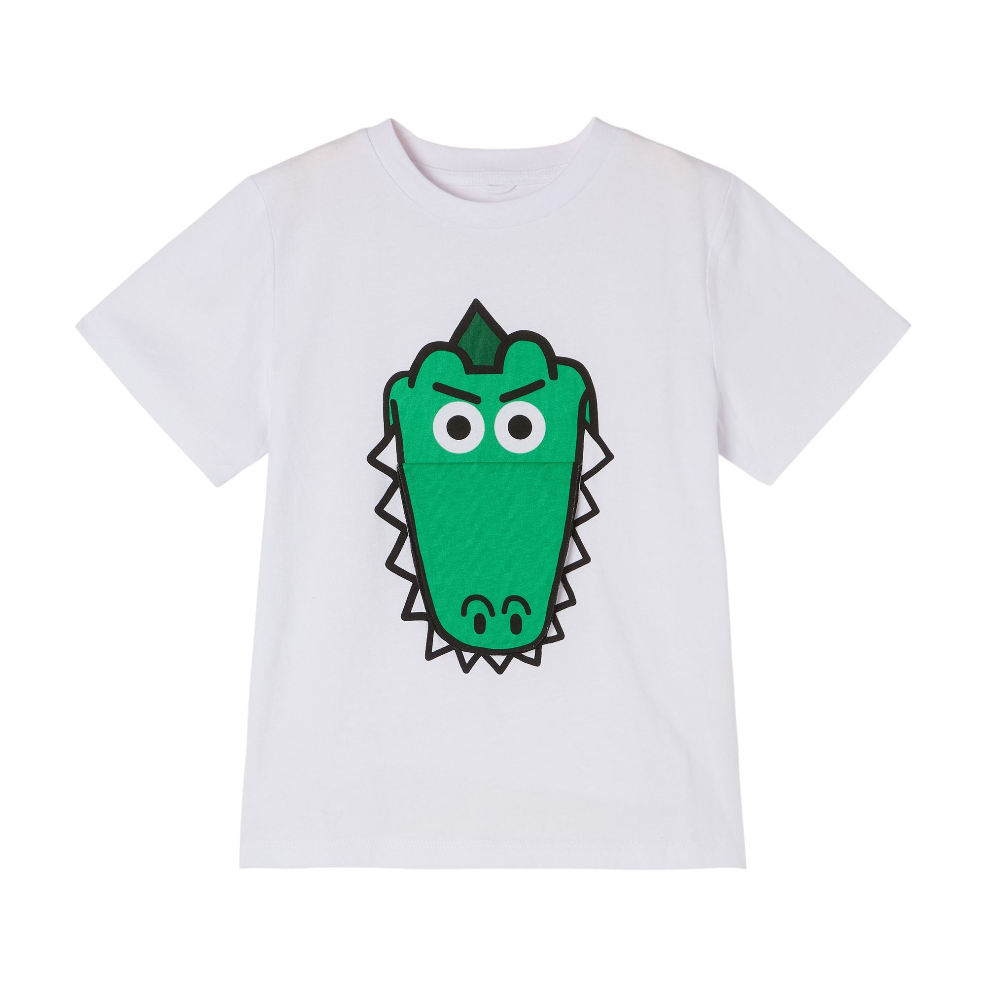 Boys & Girls White Cotton T-Shirt