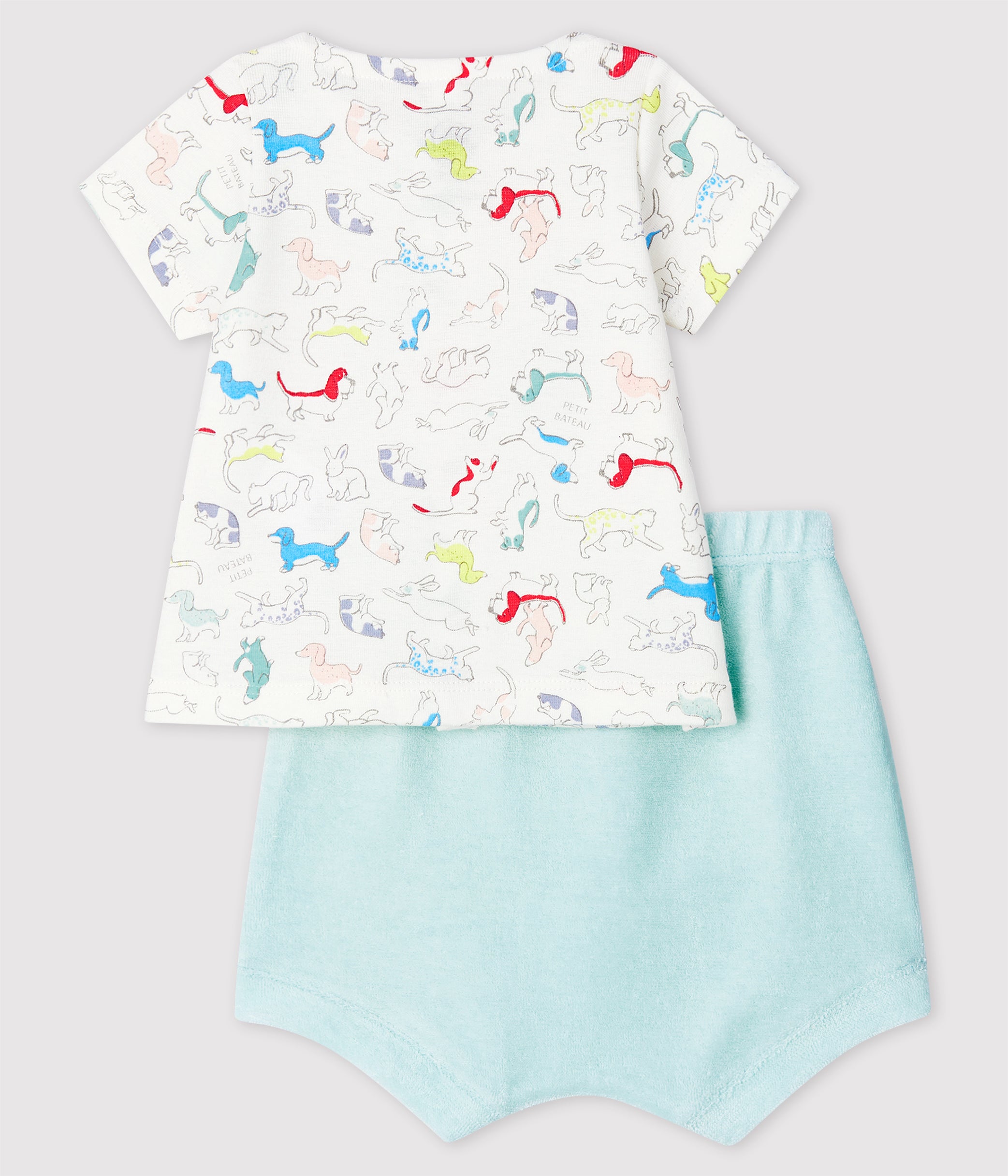 Baby Boys Blue Cotton Set