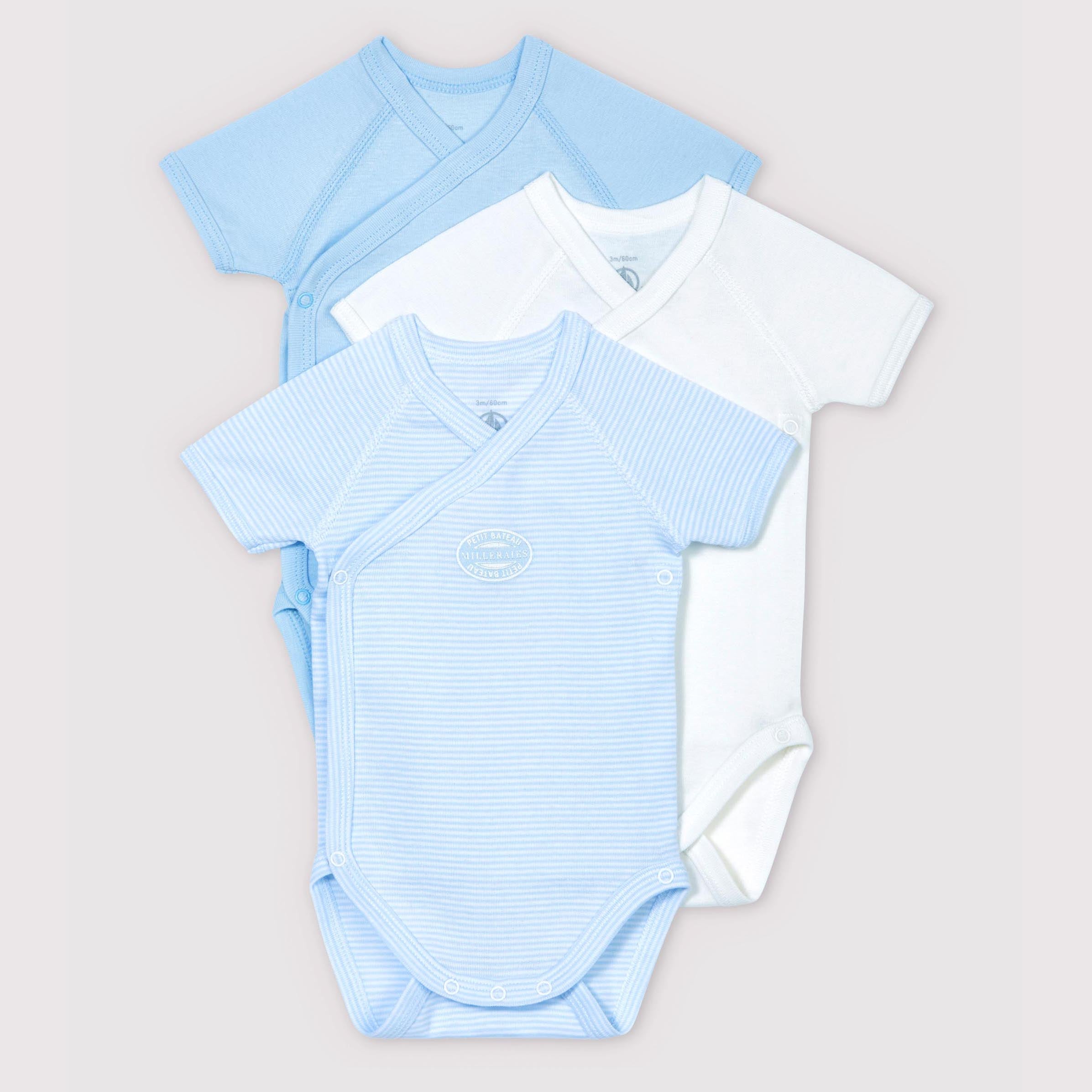 Baby Boys & Girls Multicolor Cotton Babysuit Set (3 Pack)