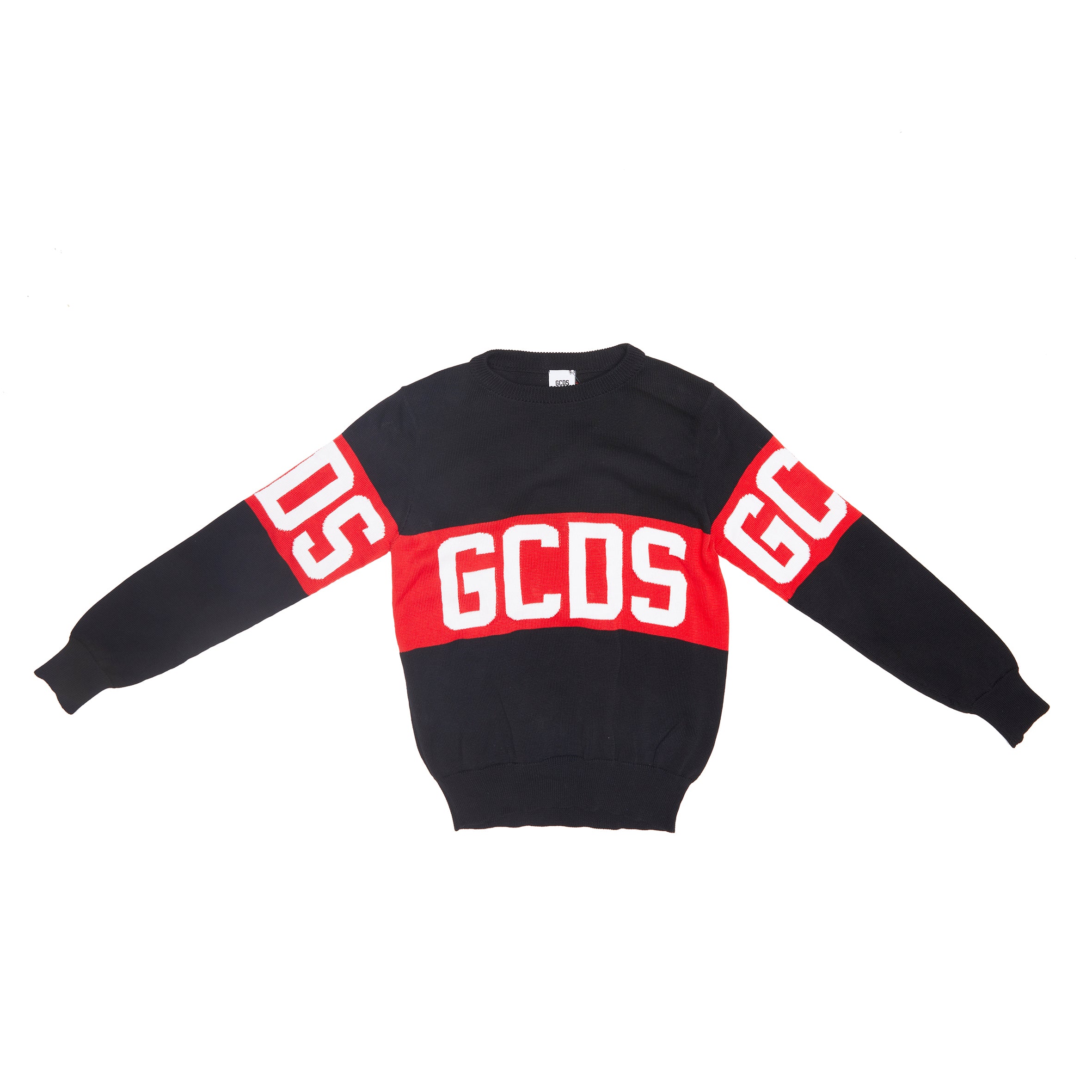 Boys & Girls Black Logo Cotton Sweater