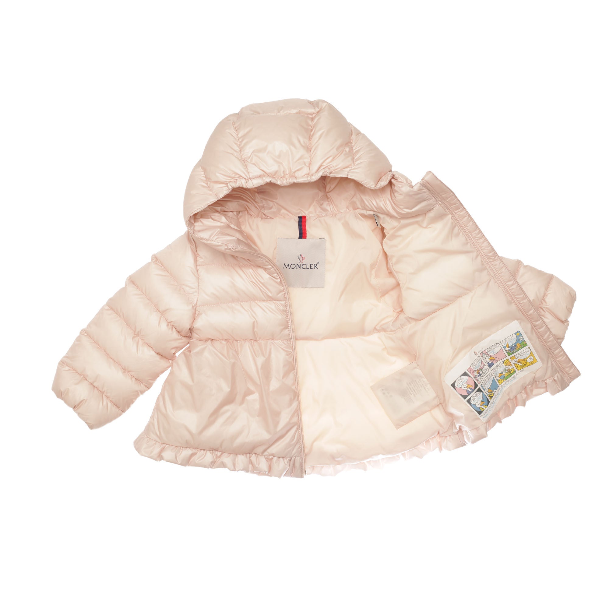 Baby Girls Light Pink Ruffled Hems Padded Down 'Odile' Coat - CÉMAROSE | Children's Fashion Store - 3