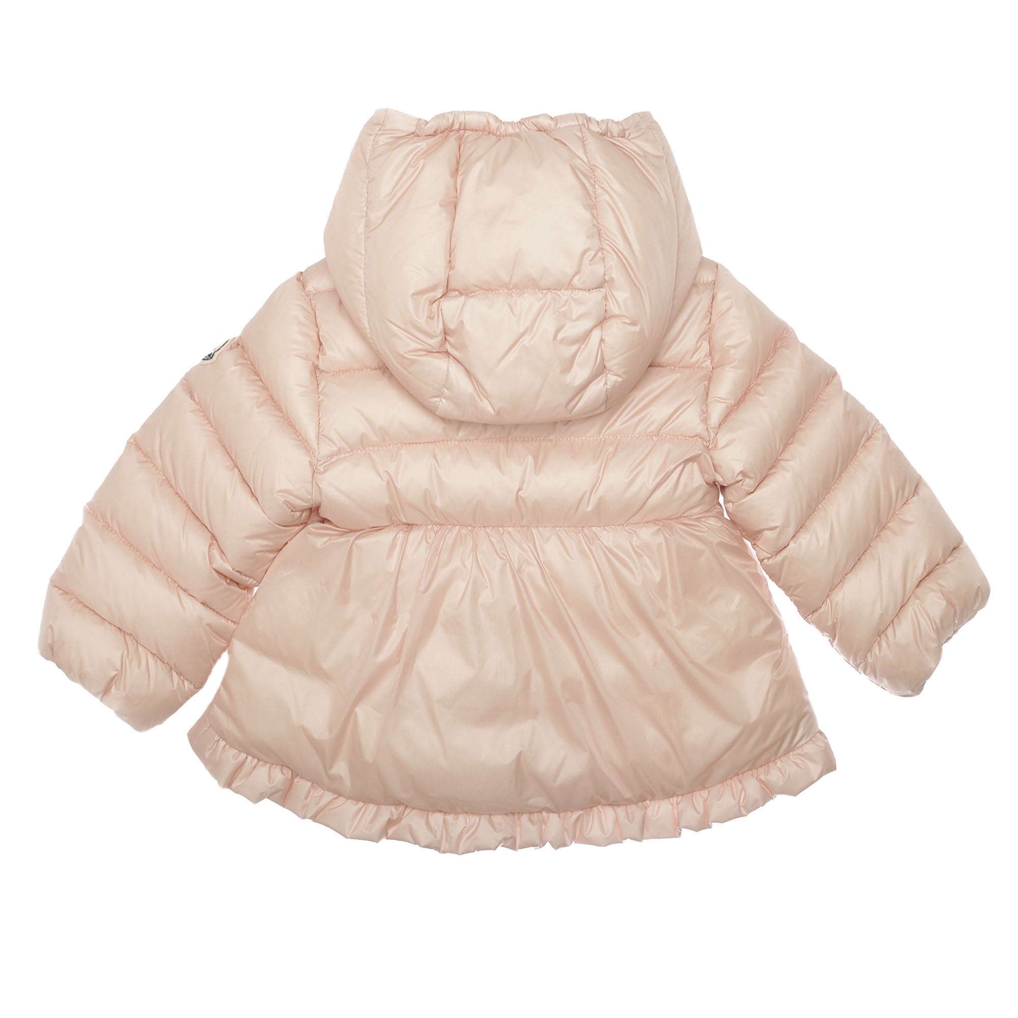 Baby Girls Light Pink Ruffled Hems Padded Down 'Odile' Coat - CÉMAROSE | Children's Fashion Store - 2