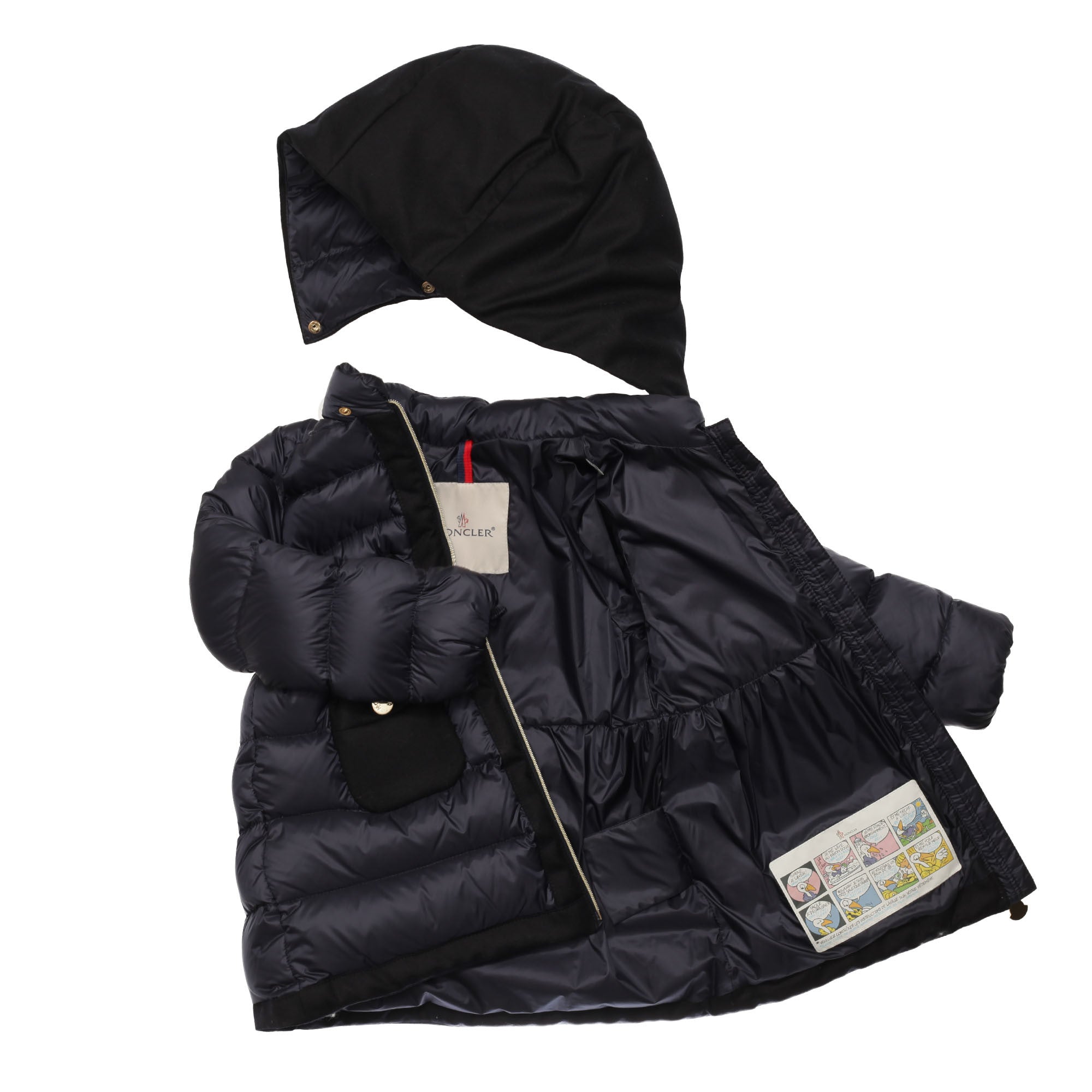 Baby Girls Navy Blue Patch Pocket Padded Down 'Ramla'Jacket - CÉMAROSE | Children's Fashion Store - 3