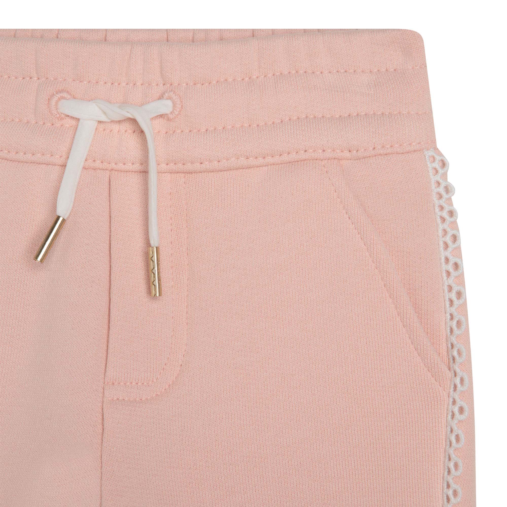 Baby Girls Pink Cotton Trousers