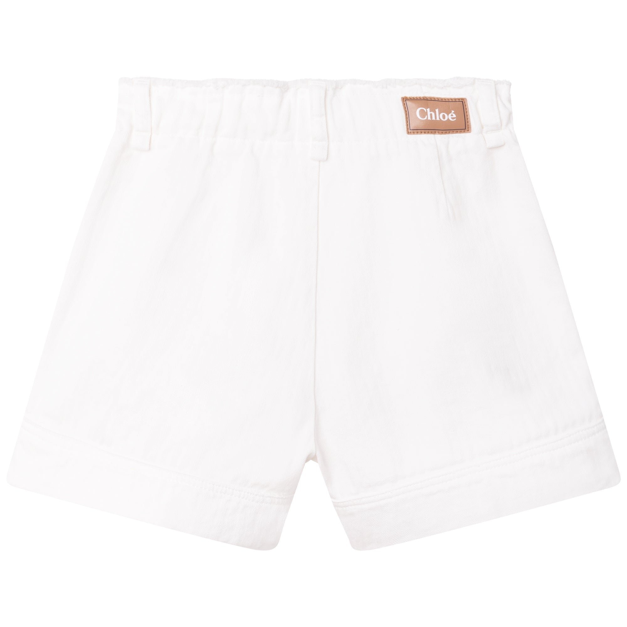 Boys & Girls White Cotton Shorts