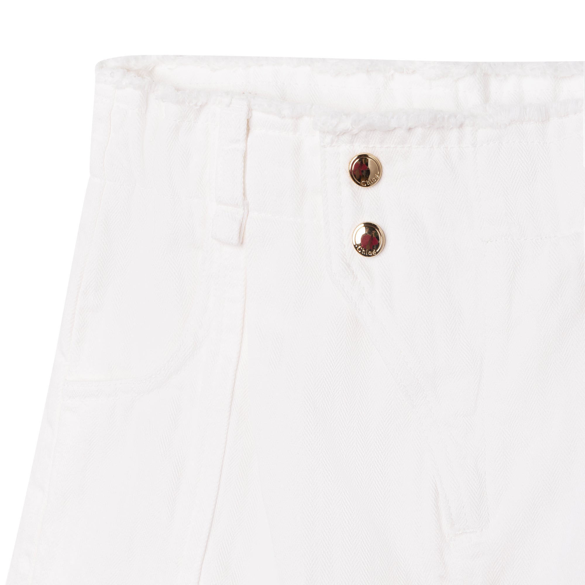 Boys & Girls White Cotton Shorts