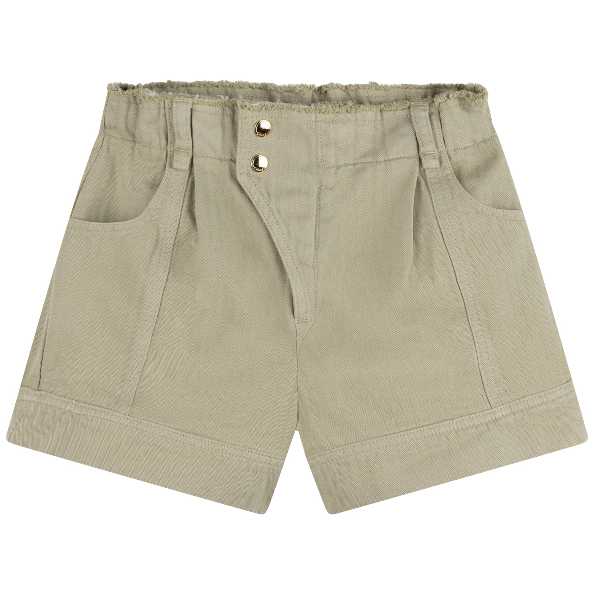 Boys & Girls Green Cotton Shorts