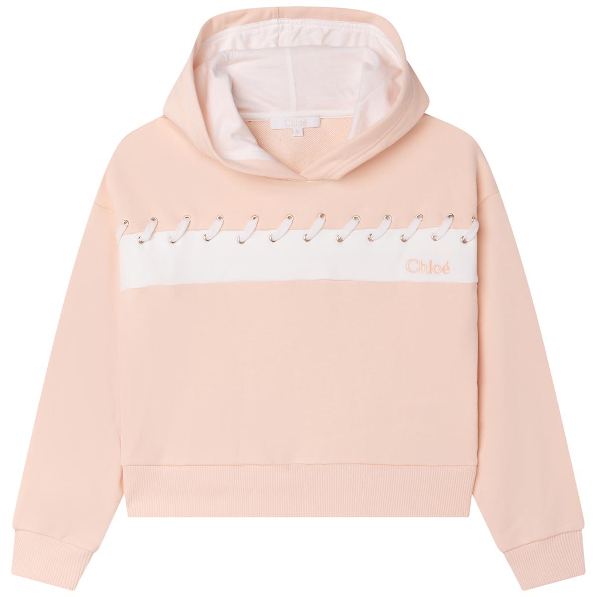 Boys & Girls Pink Logo Hooded Sweatshirt