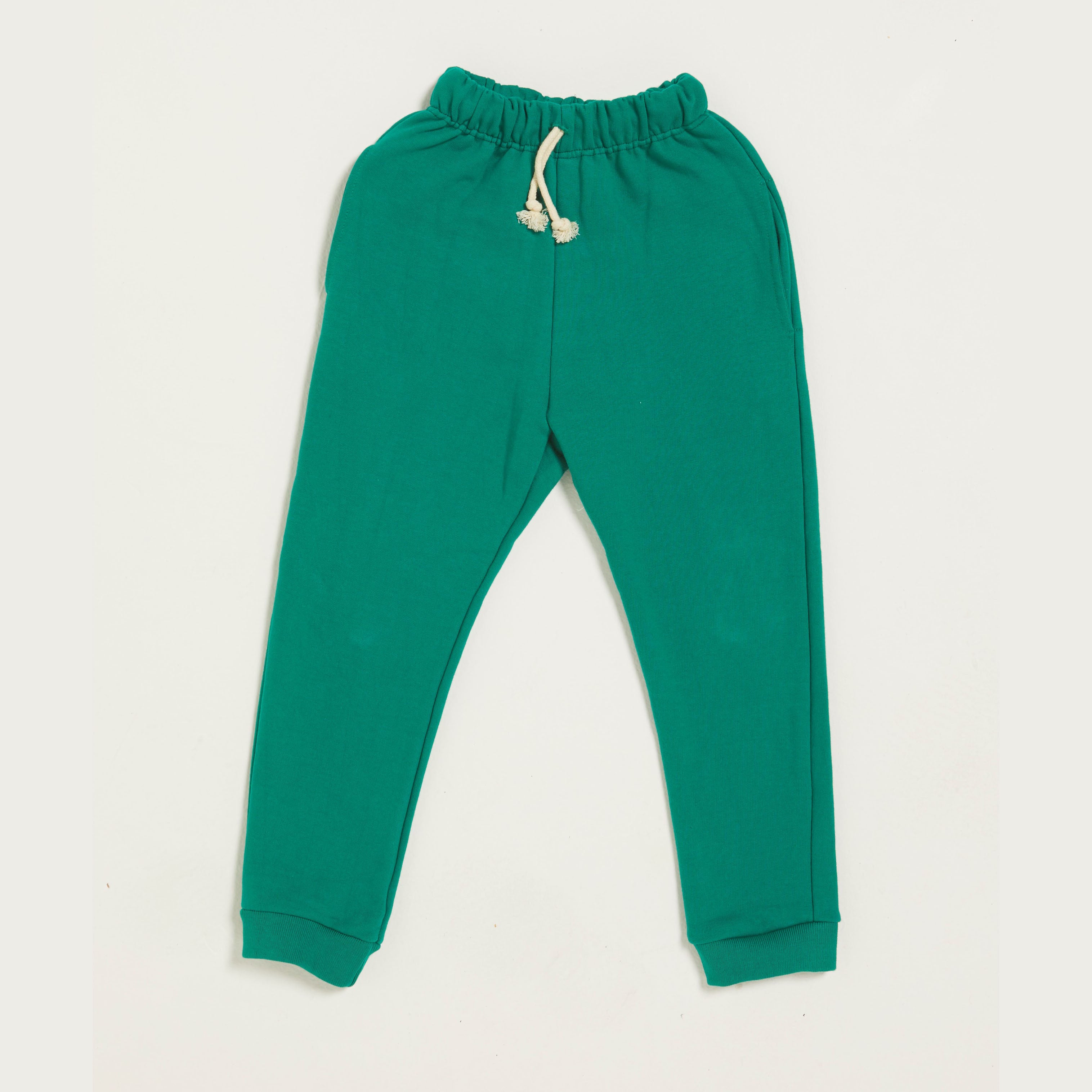 Boys & Girls Green Cotton Trousers