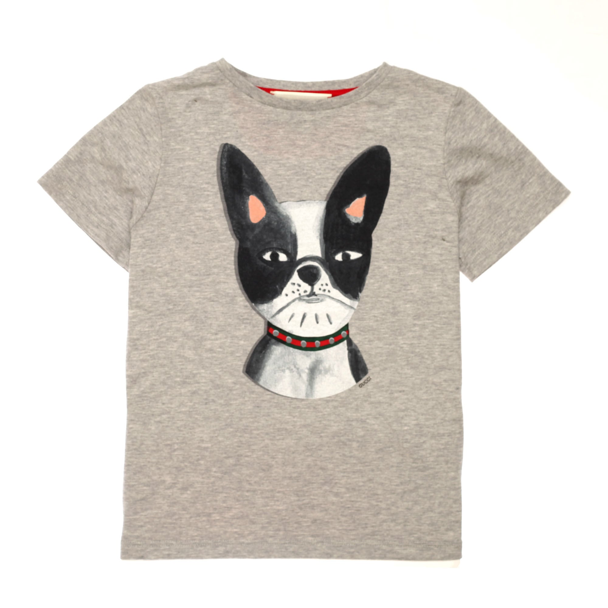 Boys Grey Dog Printed Trims Cotton T-Shirt - CÉMAROSE | Children's Fashion Store - 1