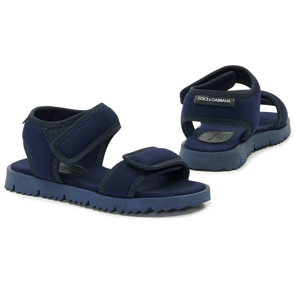 Boys Navy Blue Neoprene Sandals With Velcro - CÉMAROSE | Children's Fashion Store