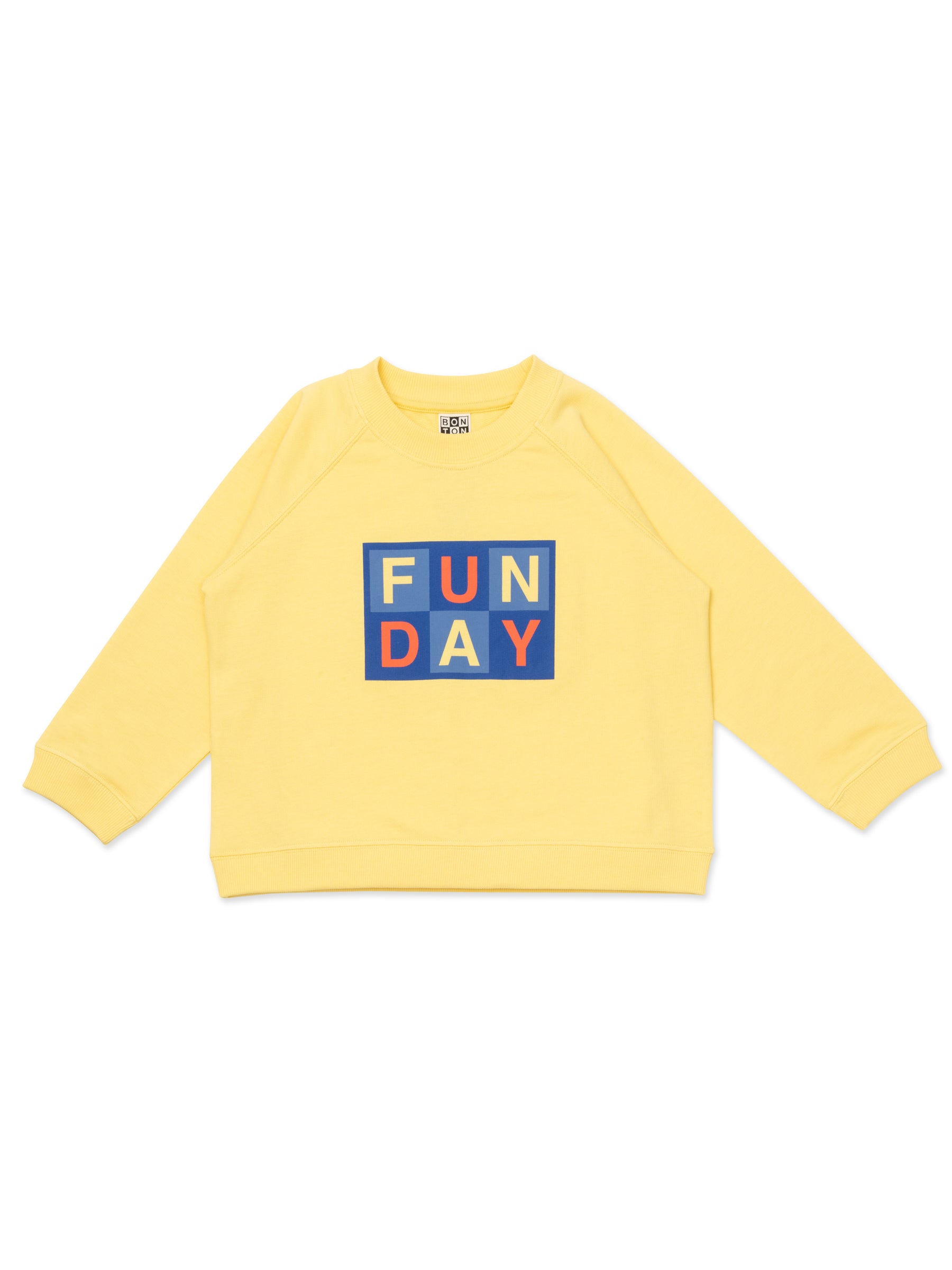 Boys Yellow Logo Cotton Sweatshirt