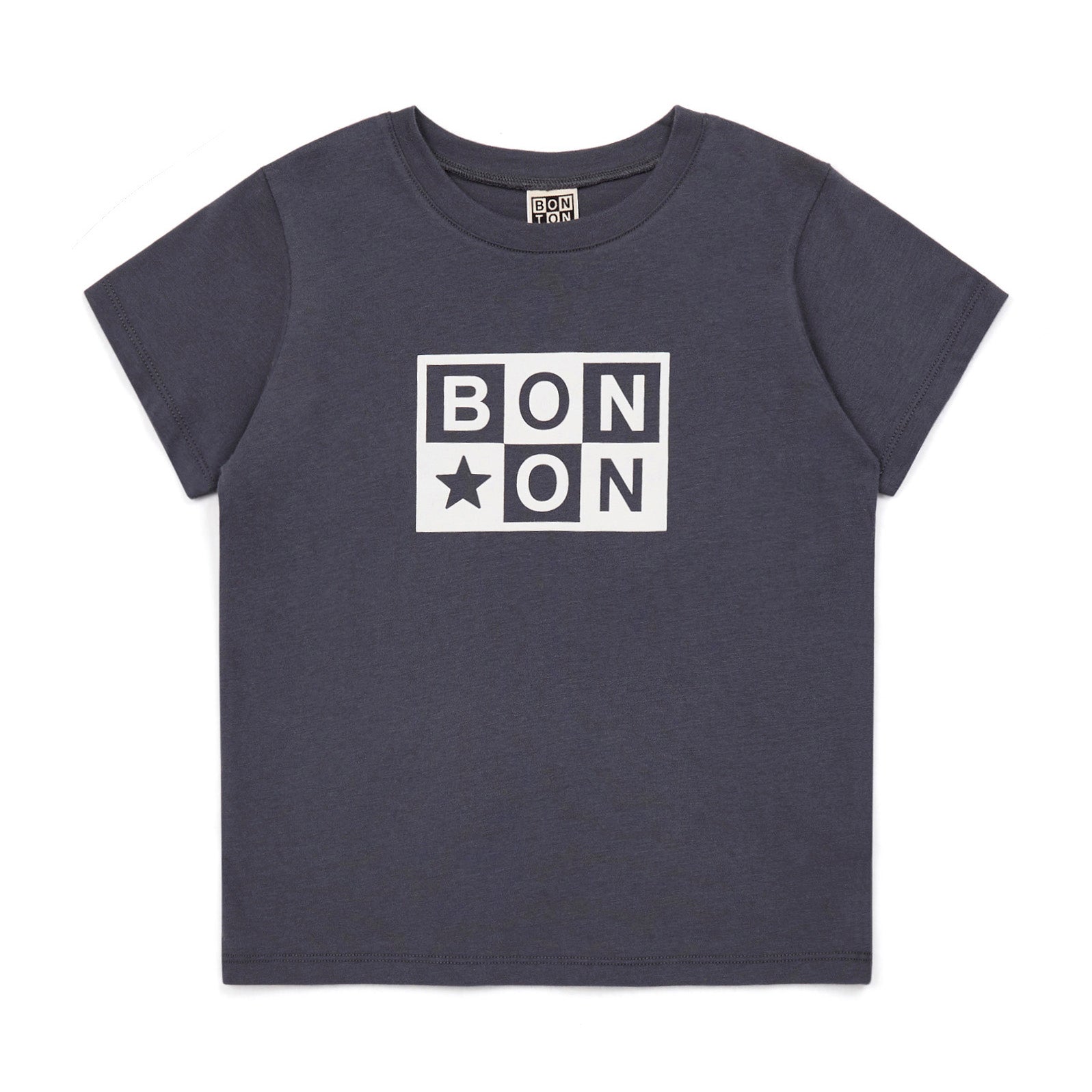 Boys Dark Grey Cotton T-Shirt