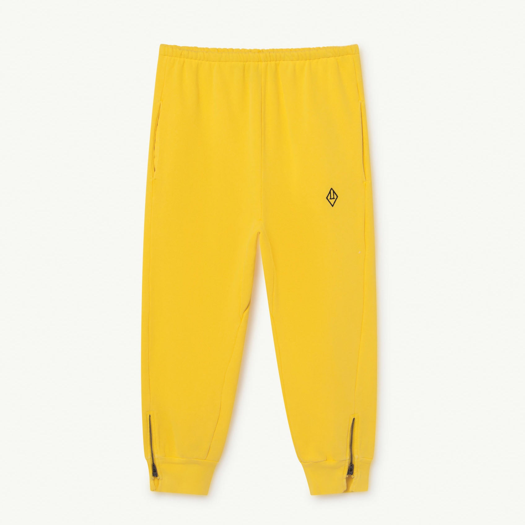 Boys & Girls Yellow Logo Cotton Trousers