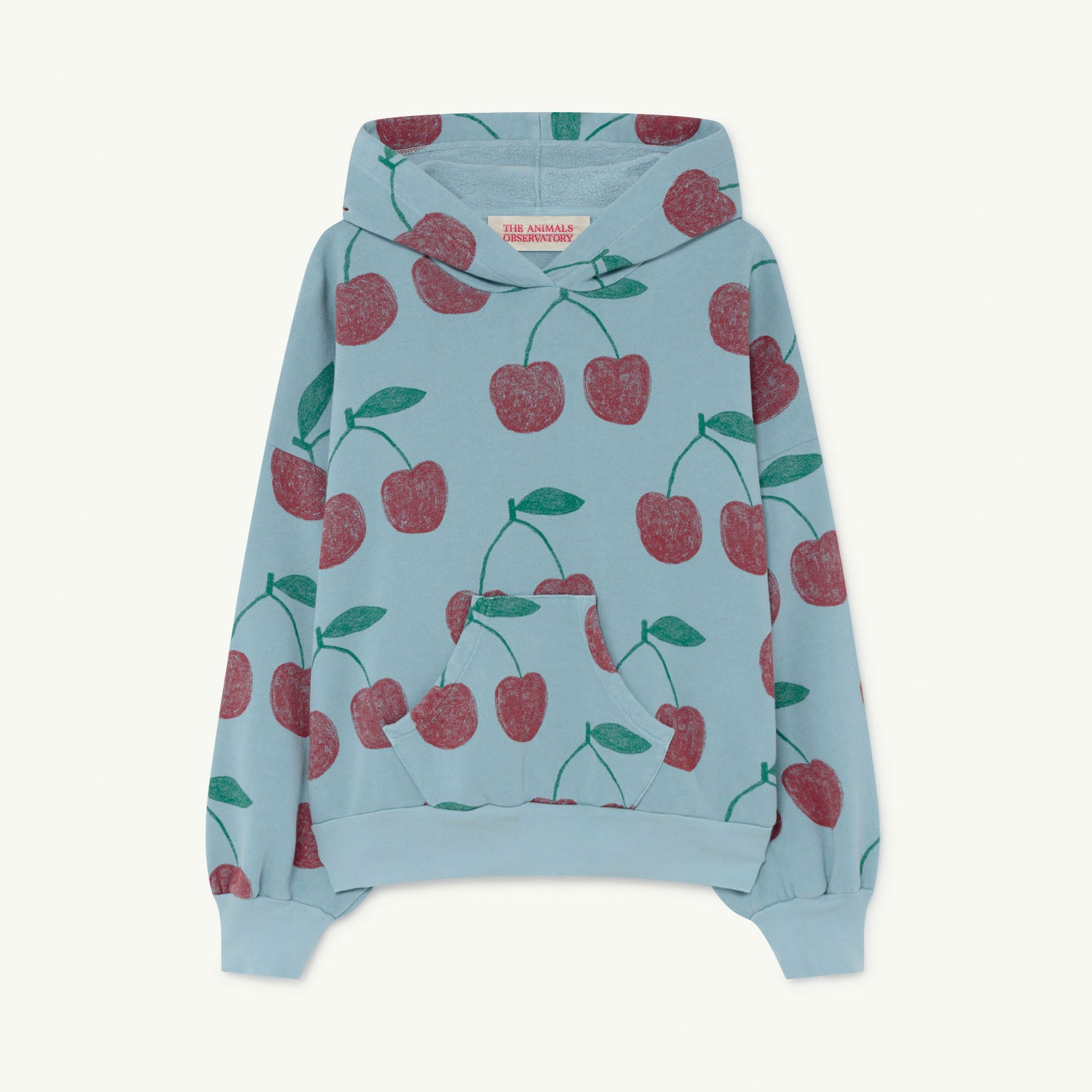 Boys & Girls Blue Cherry Printed Cotton Sweatshirt