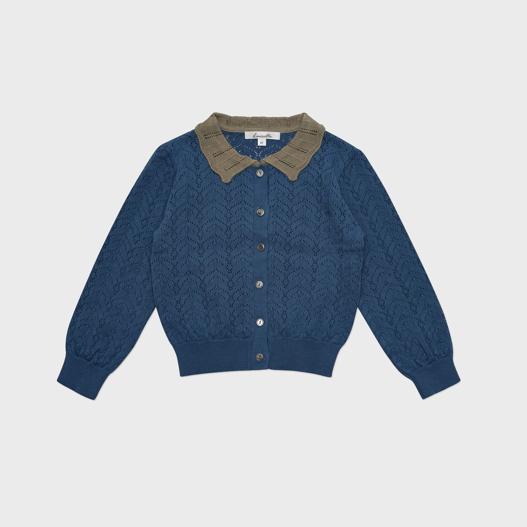 Girls Blue Knit Cardigan