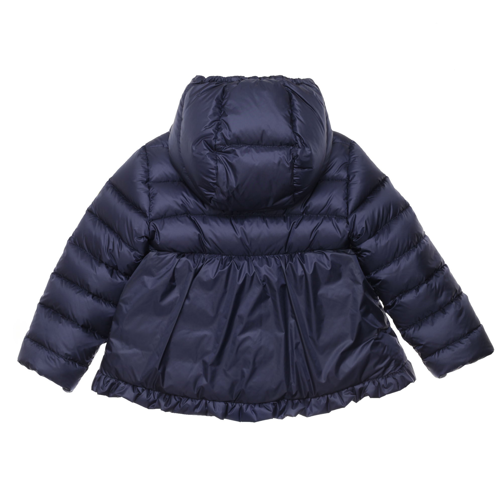 Baby Girls Navy Blue Ruffled Hems Padded Down 'Odile' Coat - CÉMAROSE | Children's Fashion Store - 2