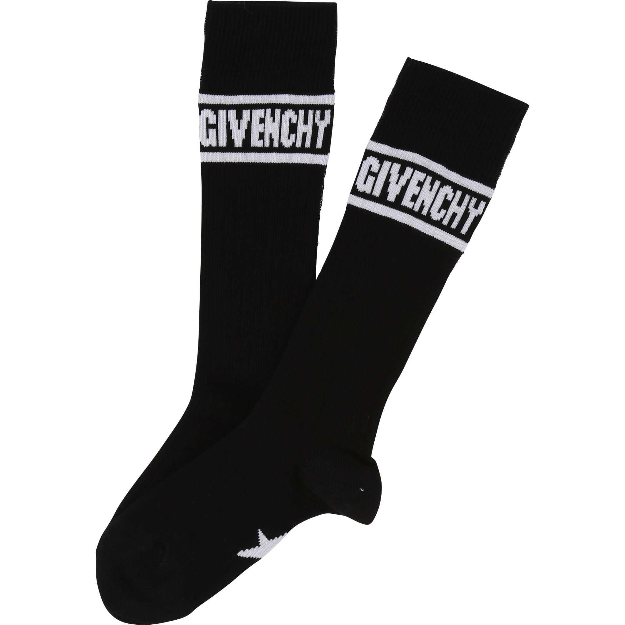 Boys Black Logo Cotton Socks