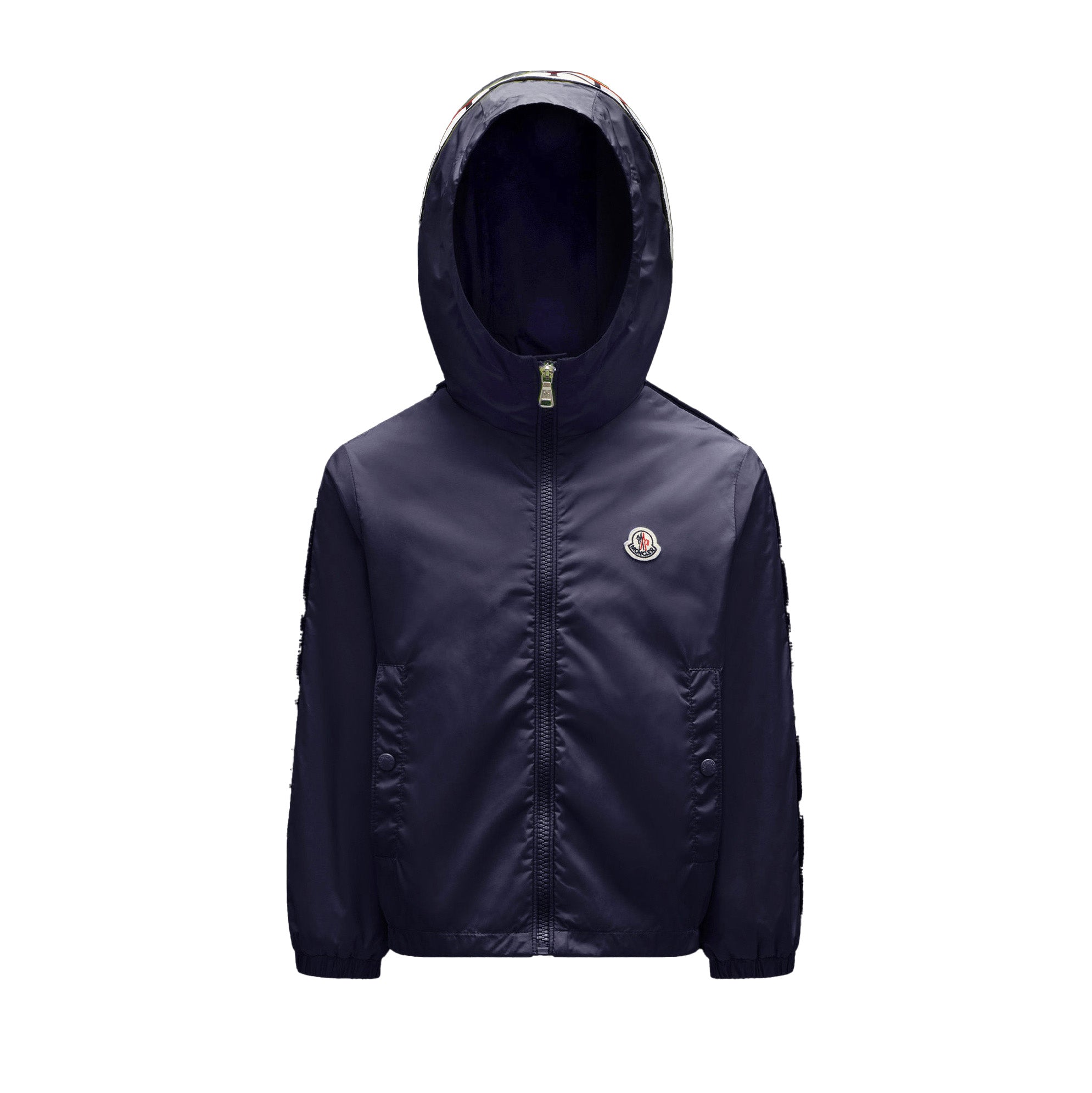 Boys Navy Hooded Zip-Up Top