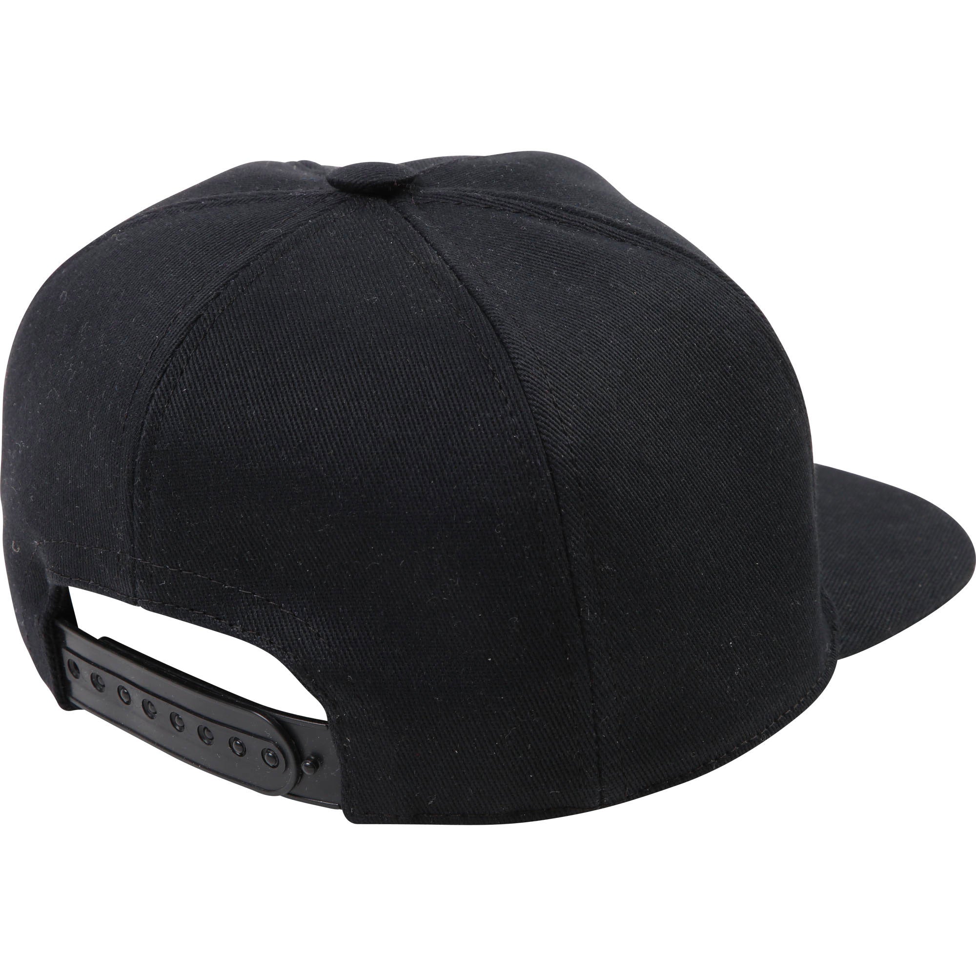 Boys Black Logo Cotton Hat