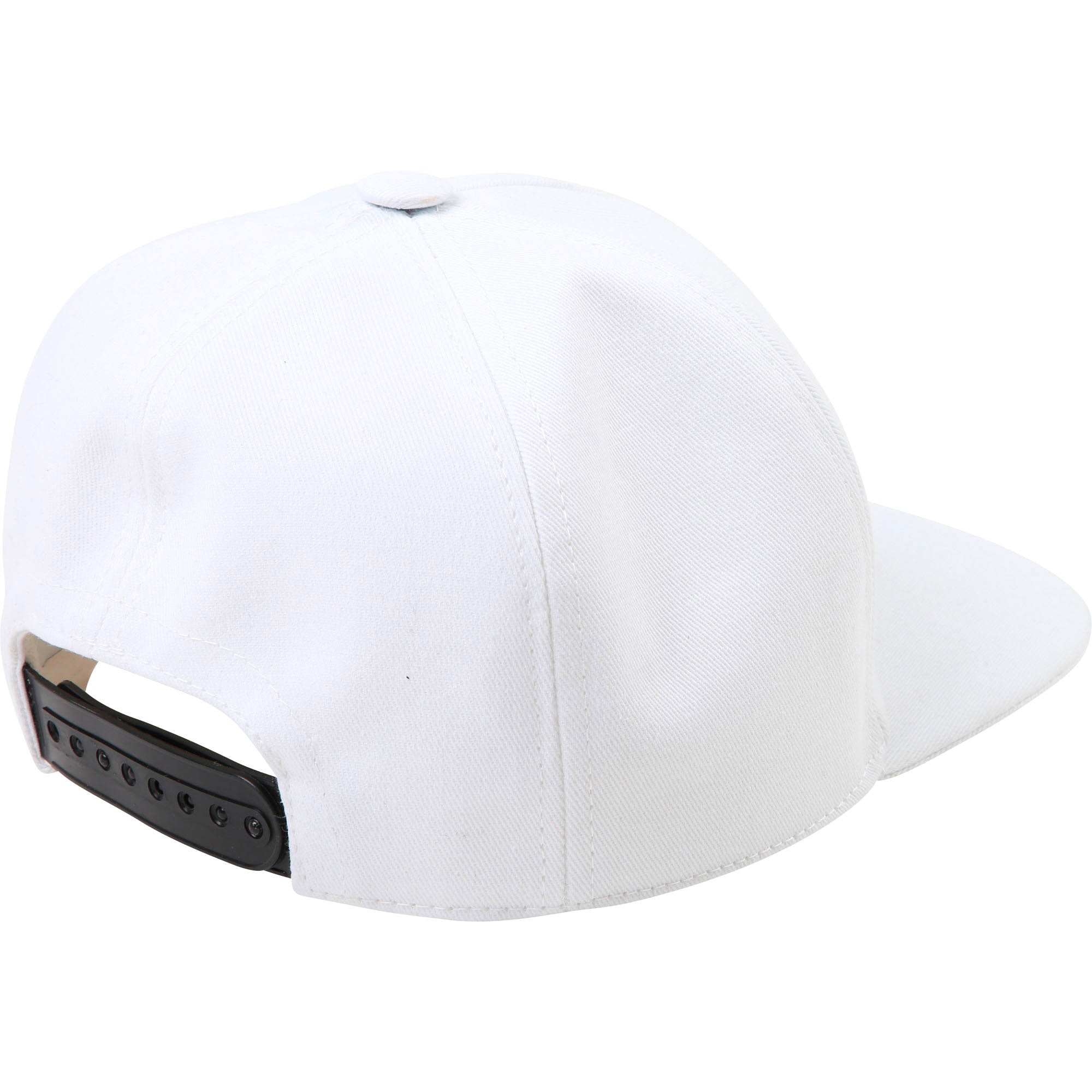 Boys White Logo Cotton Hat