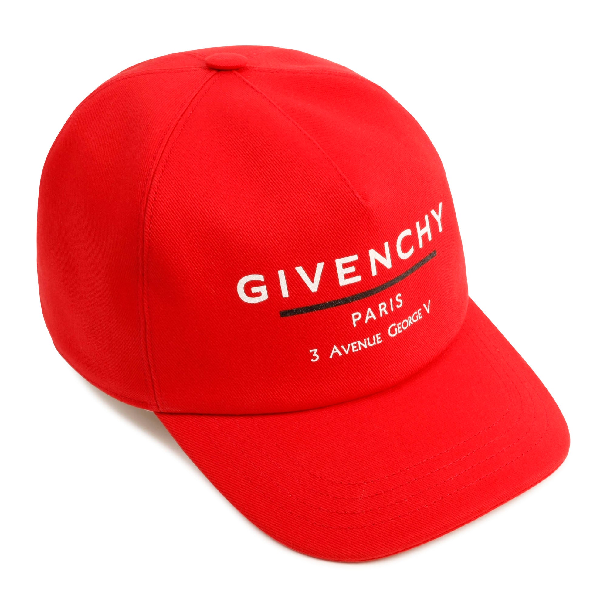 Boys Red Logo Cotton Cap