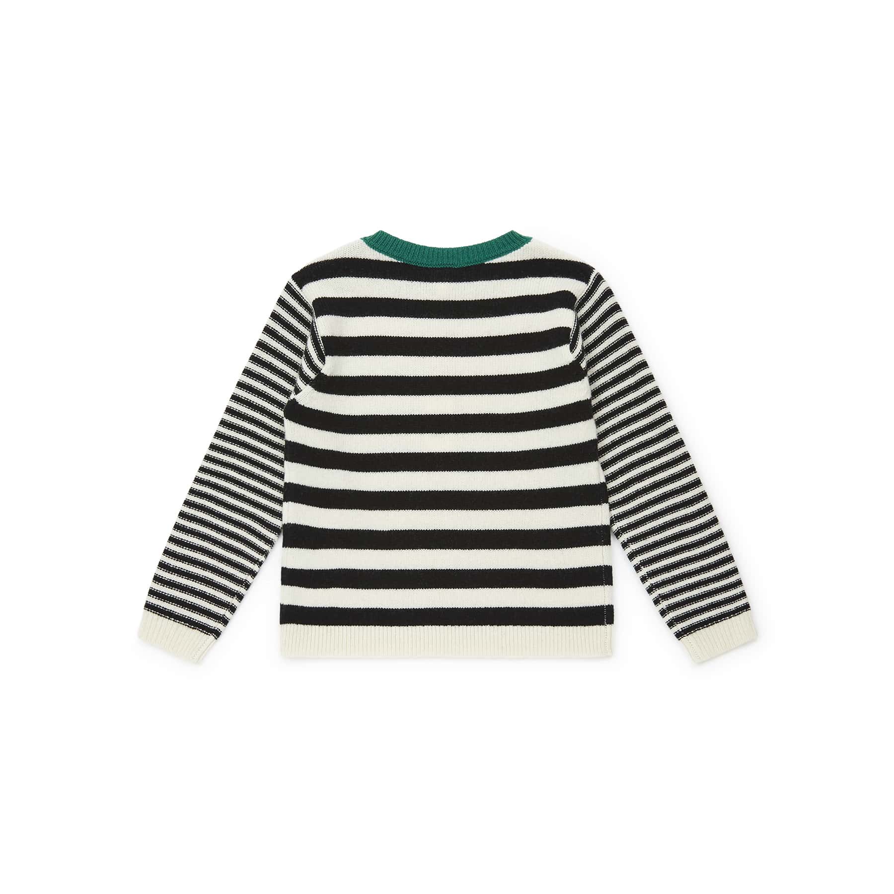 Boys Black Stripes Wool Sweater