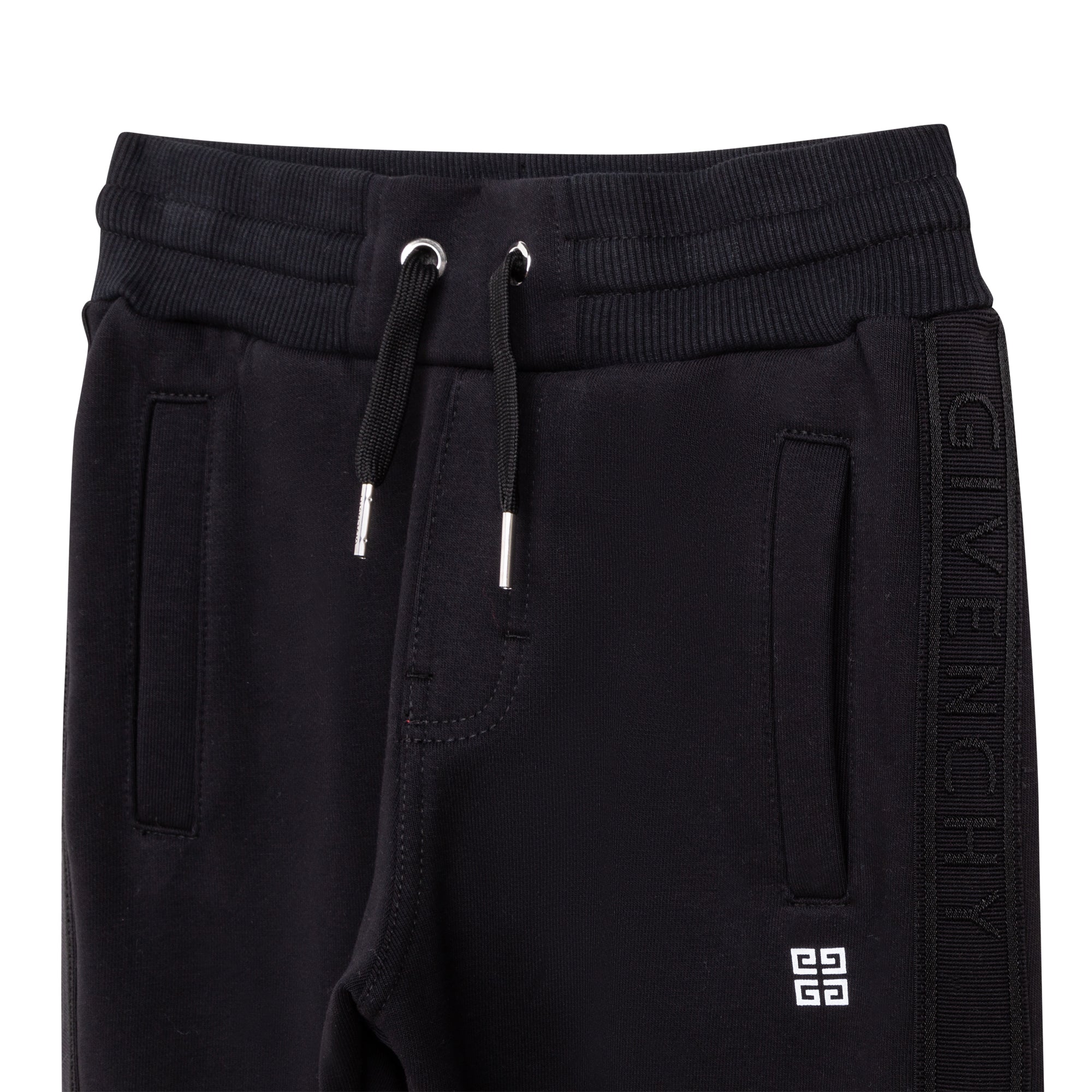 Boys & Girls Black Cotton Trousers