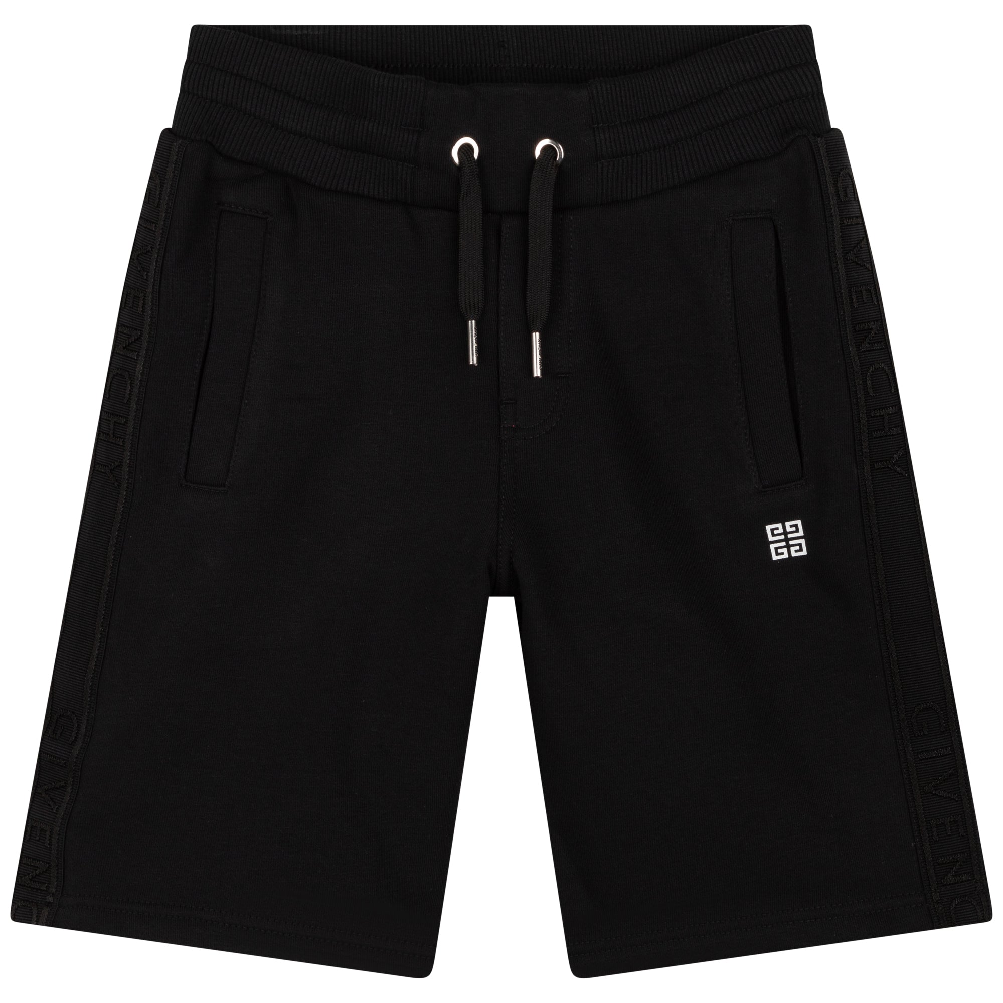 Boys Black Cotton Shorts