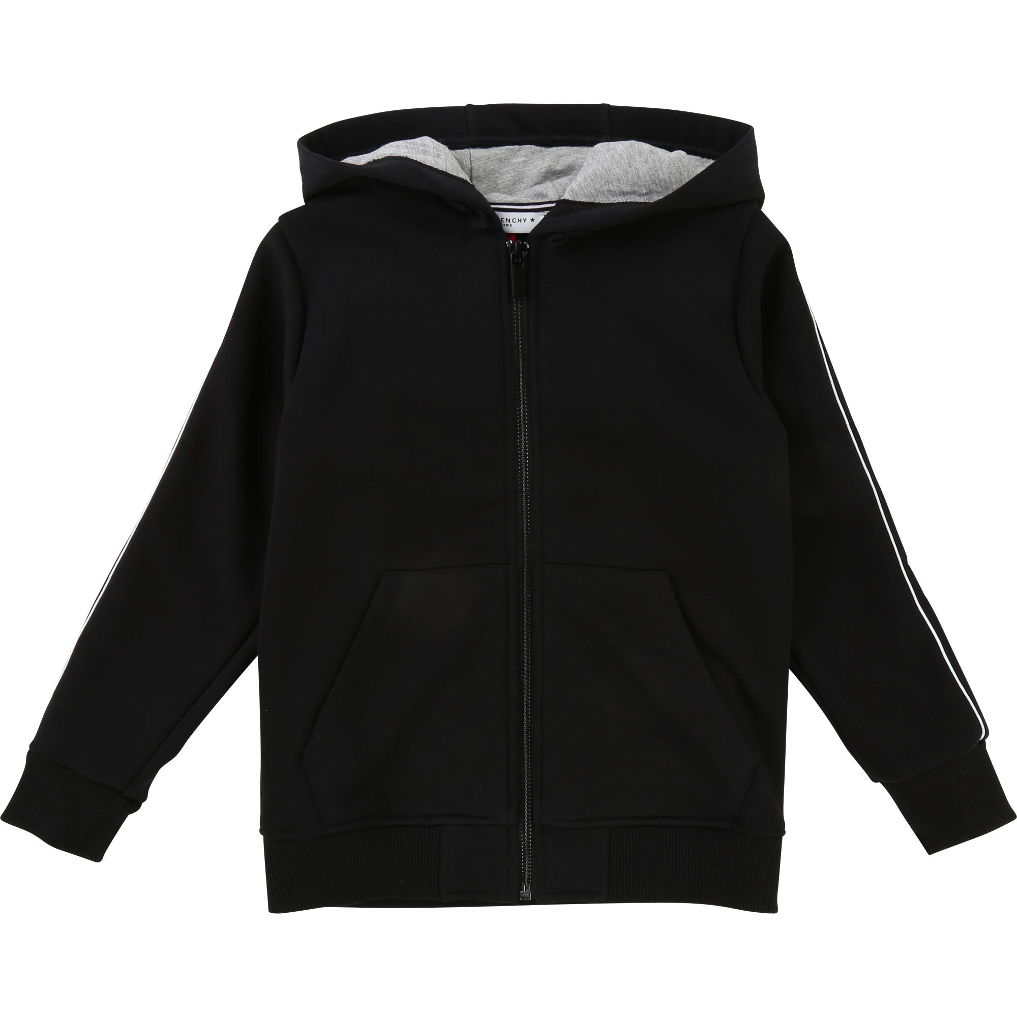 Boys Black Logo Cotton Cardigan