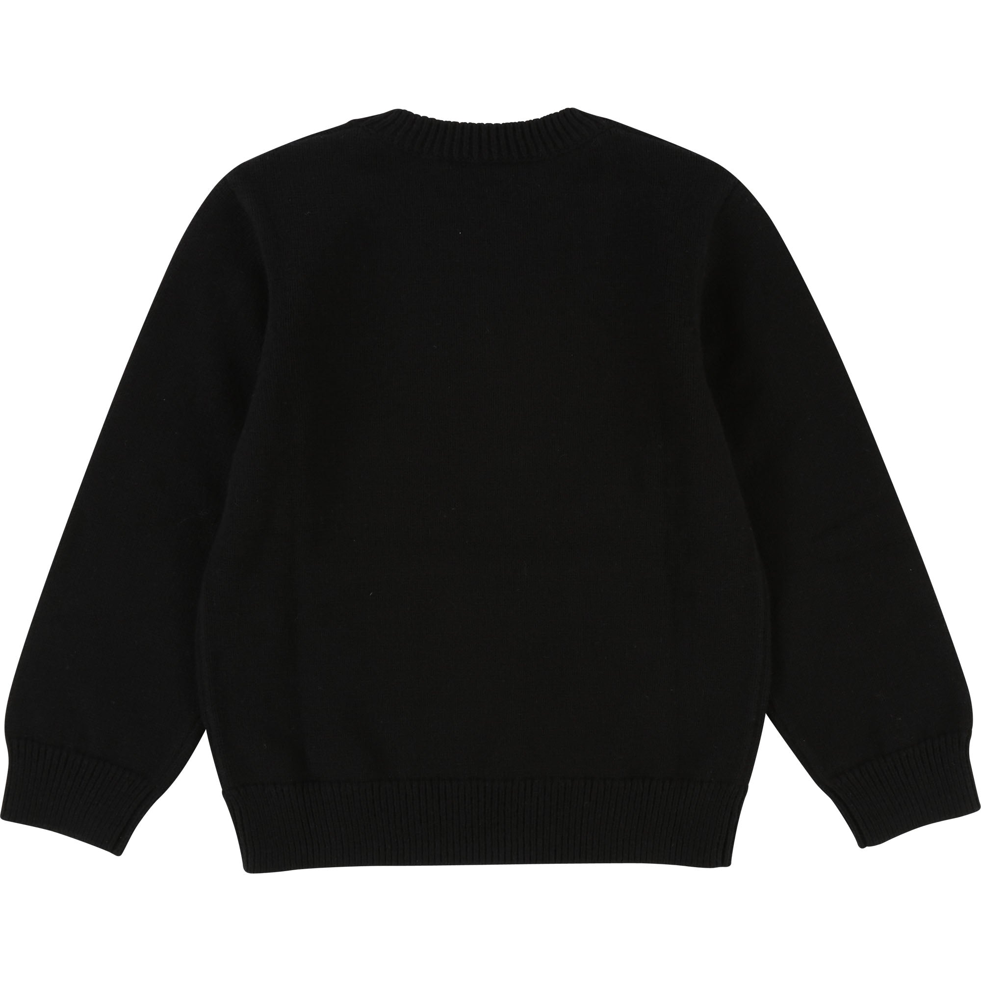 Boys Black Logo Cotton Sweater